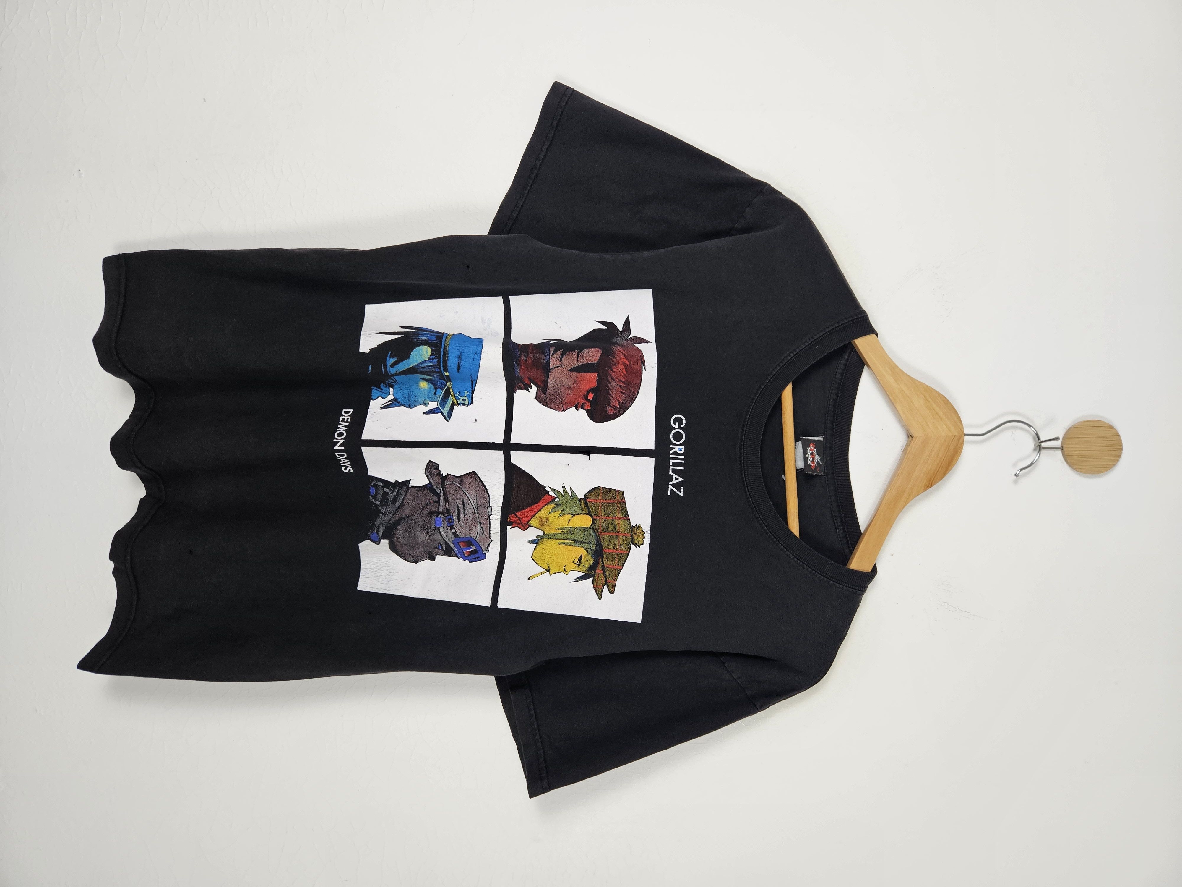 image of Band Tees x Rock T Shirt Vintage Gorillaz Demon Days Band Shirt in Black, Men's (Size Medium)