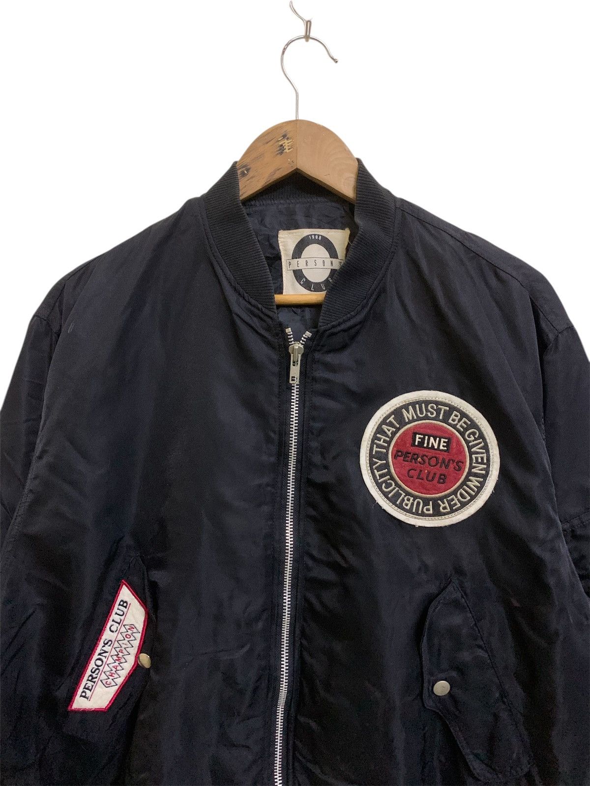 Vintage 💥Vintage 80s Persons Club Champion Bomber Ma1 Jacket Size US L / EU 52-54 / 3 - 2 Thumbnail