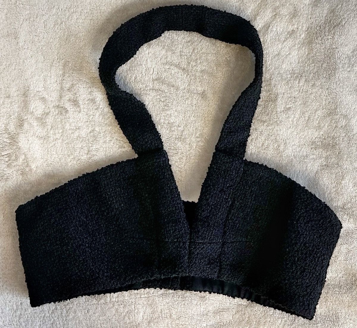 Chanel Chanel Tweed Cropped Halter Top - Black Size XS / US 0-2 / IT 36-38 - 4 Thumbnail