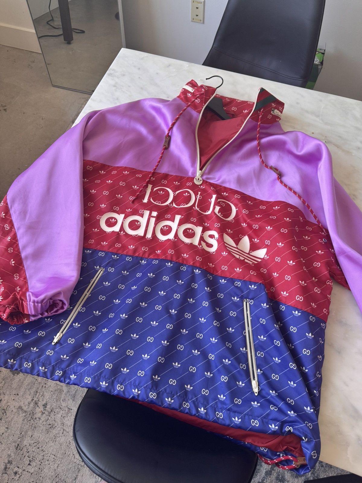 Adidas × Gucci Gucci x Adidas nylon jacket Size US XL / EU 56 / 4 - 1 Thumbnail