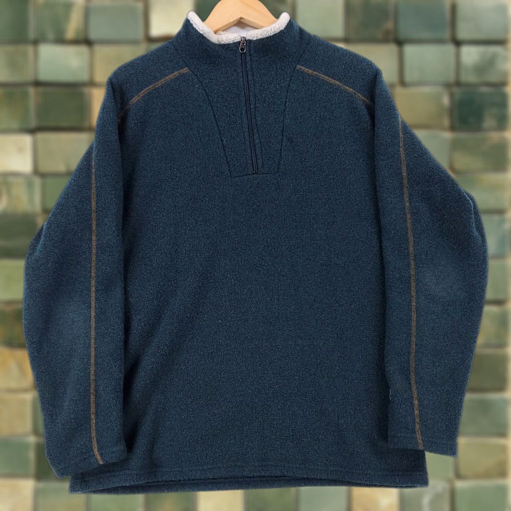 Vintage VINTAGE? No. Kuhl Alfpaca Fleece 1/4 Zip Pullover Shirt Blue Long Sleeve Mens L Size US L / EU 52-54 / 3 - 1 Thumbnail