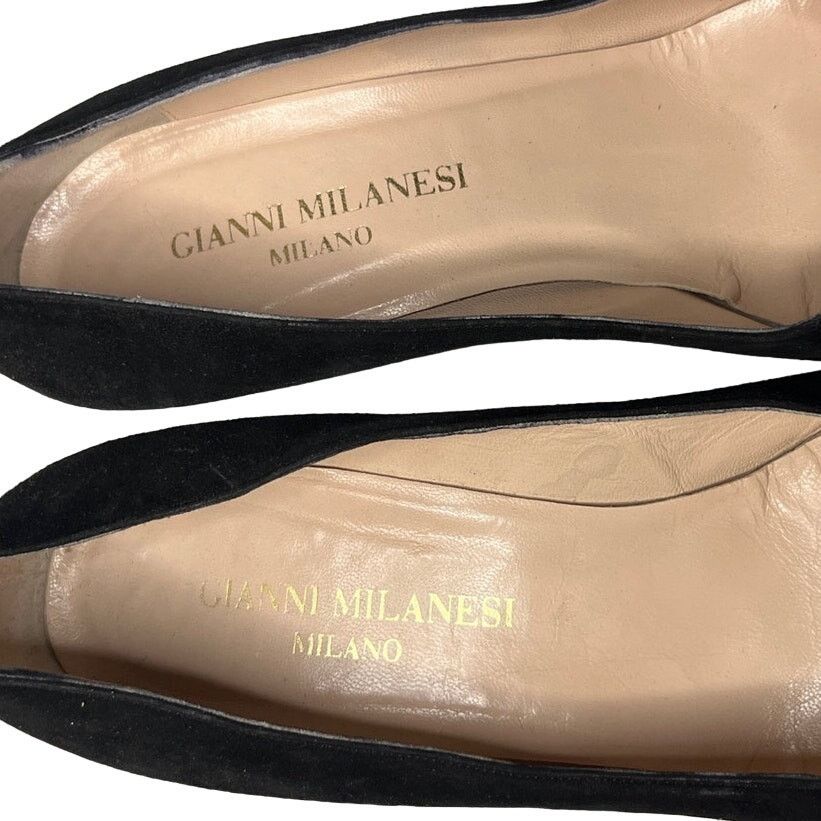 Gianni Valentino Gianni Milanesi Black Suede Pointed Pumps EU 39.5 Italy Size US 9 / IT 39 - 6 Thumbnail