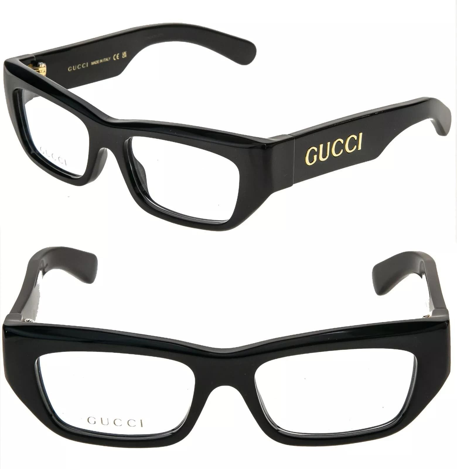 Gucci GUCCI Authentic 1297 Black Square Eyeglasses GG1297O 001 Size ONE SIZE - 1 Thumbnail