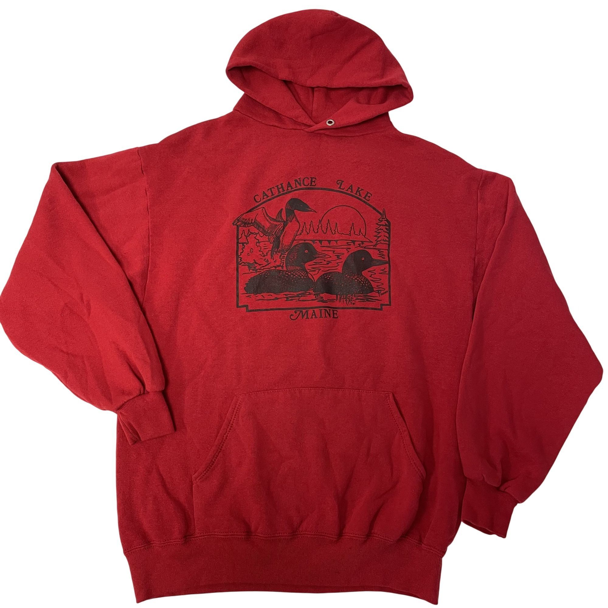 Russell Athletic Vtg Hoodie Cathance Lake MAINE Duck Hunting Sweatshirt Size US XL / EU 56 / 4 - 1 Thumbnail