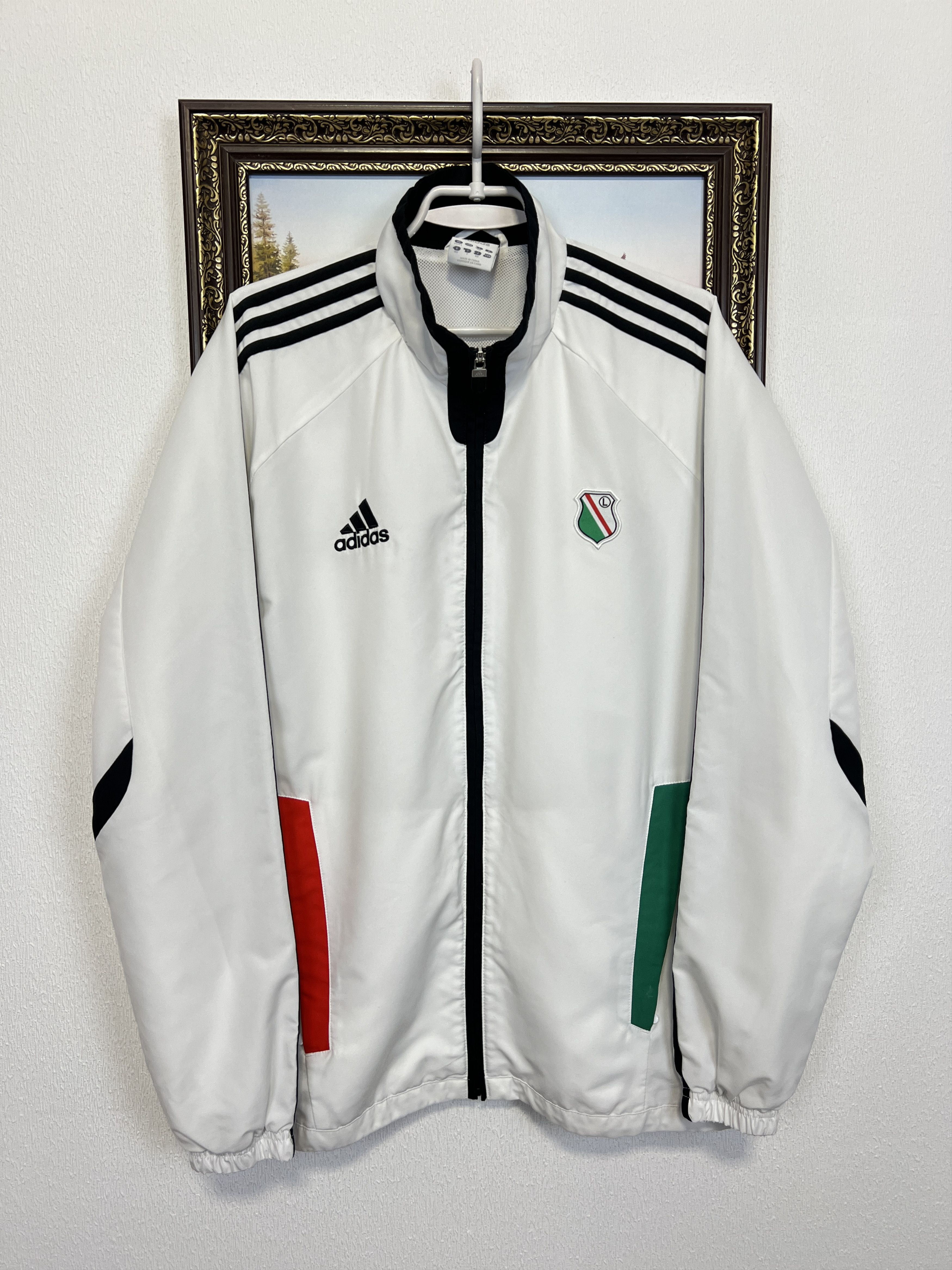 Adidas Vintage Adidas Legia Warsaw Football Jacket Soccer Track Top Size US L / EU 52-54 / 3 - 1 Thumbnail