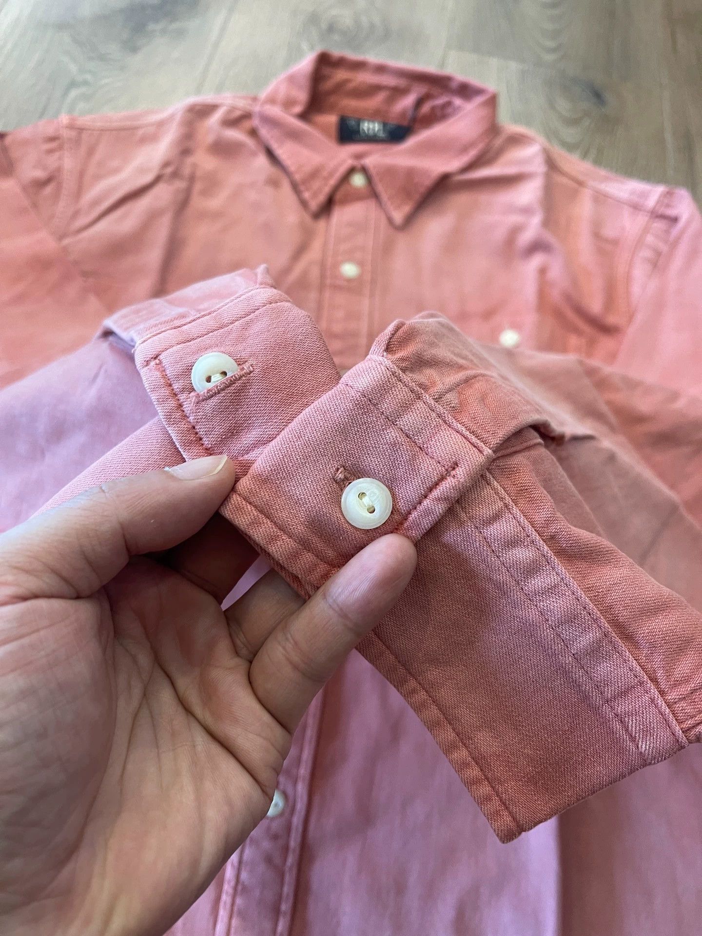 RRL Ralph Lauren RRL Garment Twill Work Shirt Red Washed XL 24AW Size US XL / EU 56 / 4 - 7 Thumbnail
