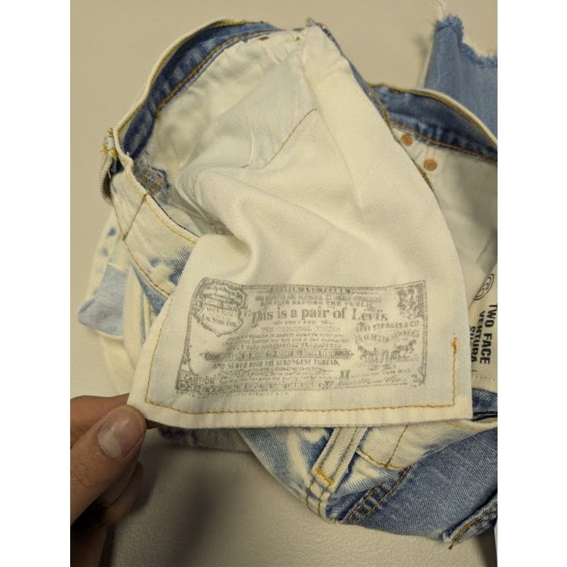 Gallery Dept. o1rshd1 Paneled Denim Shorts in Indigo Blue / Off White Size US 32 / EU 48 - 19 Thumbnail