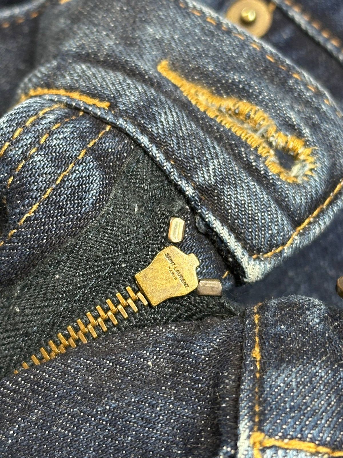 Saint Laurent Paris Vintage YSL Saint Laurent Blue Denim Shorts Rare 31 Size US 31 - 8 Thumbnail