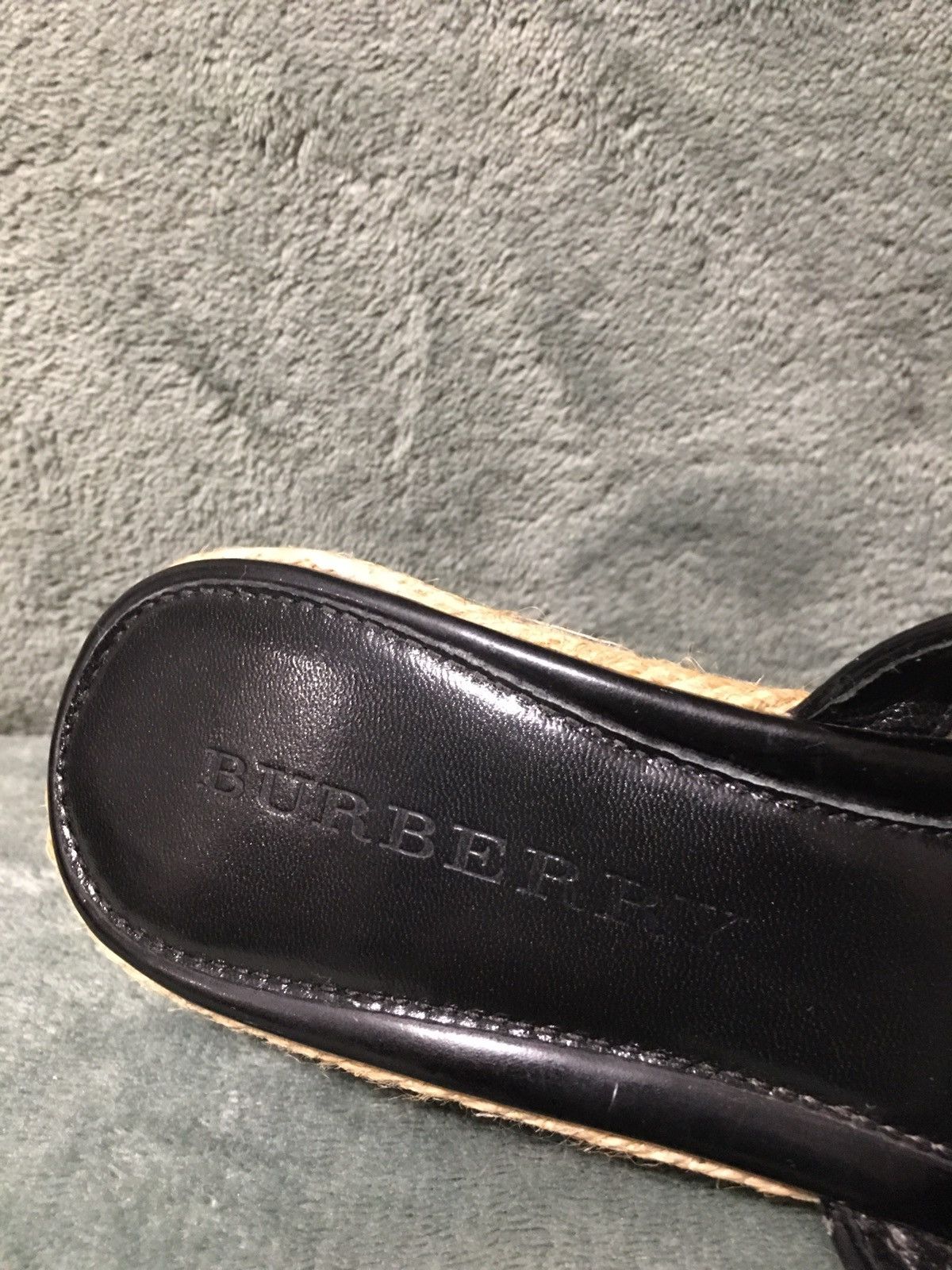 Burberry Burberry Leather Nova Check Espadrille Wedge Sandals EU38 Size US 8 / IT 38 - 10 Thumbnail