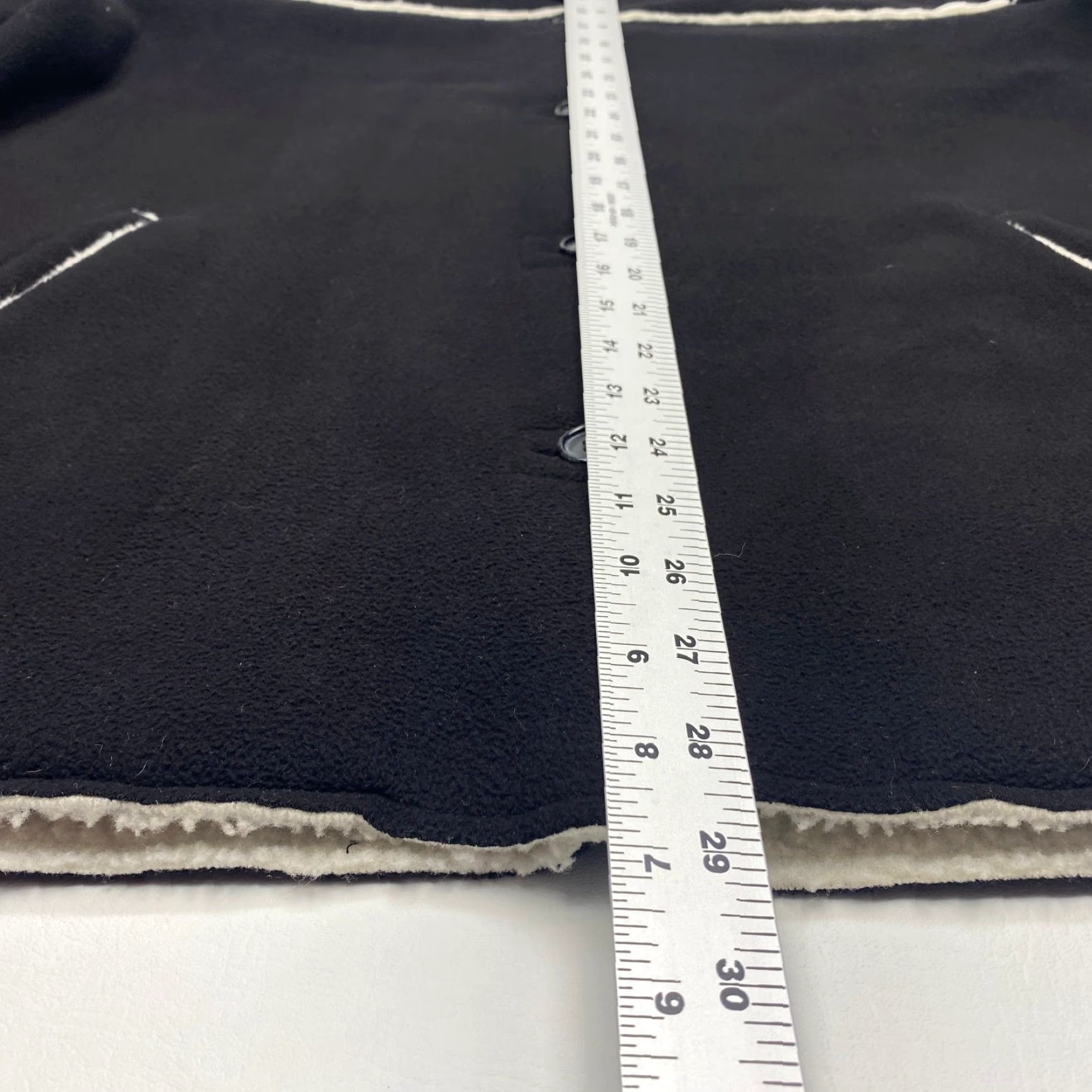 Evan Picone VINTAGE Evan-Picone Fleece Jacket Womens 1X Black Button Up Serpa Lined Pocket 7607 Size XL / US 12-14 / IT 48-50 - 7 Thumbnail
