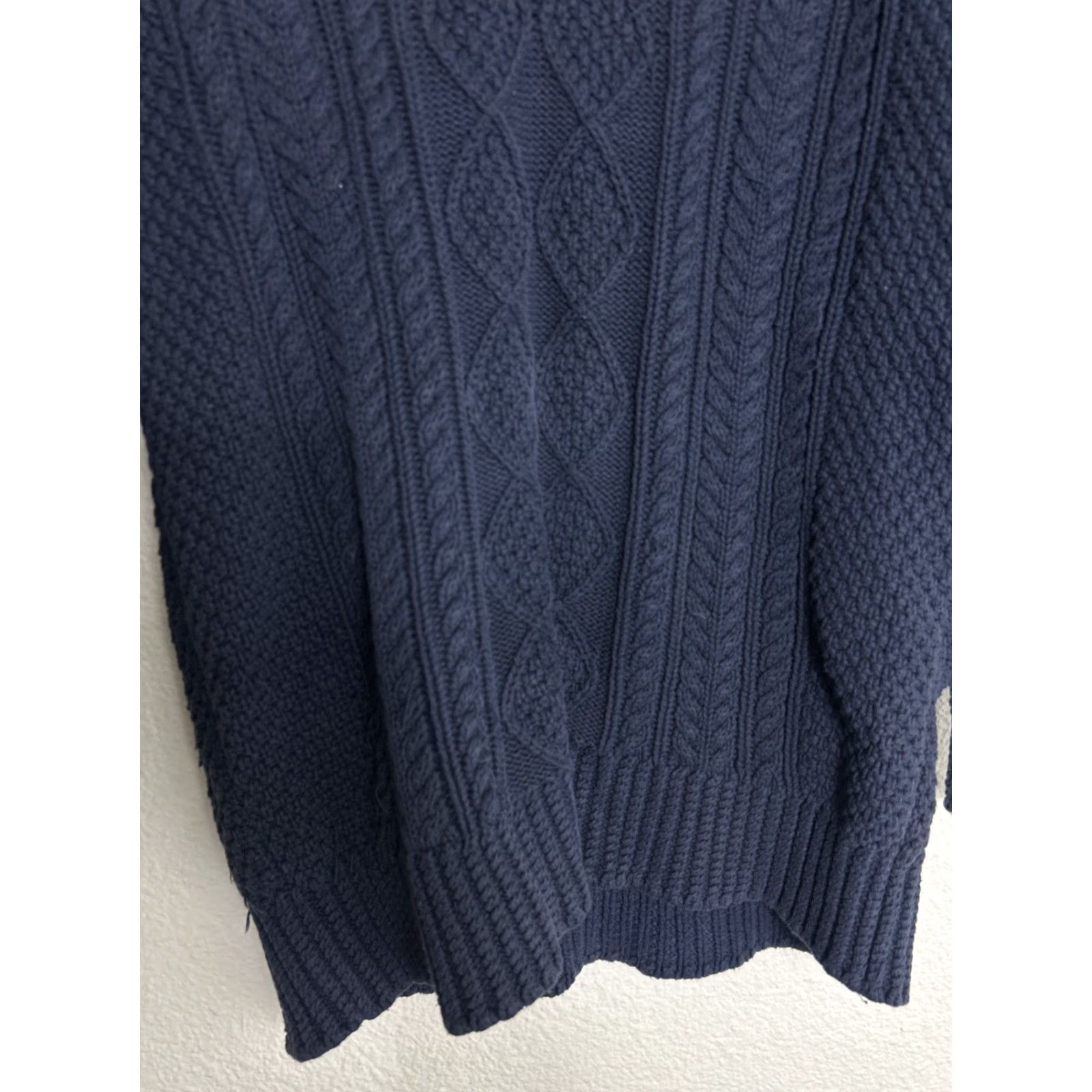 Vintage VINTAGE L.L. Bean Fisherman Sweater Blue M V-Neck Pullover Knit Flaw 505131 Size M / US 6-8 / IT 42-44 - 5 Thumbnail