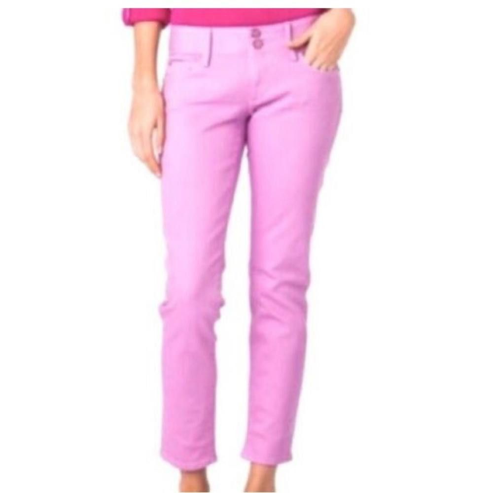 Designer Lilly Pulitzer l Worth Skinny Mini Zip Jeans Size 00 Size 24" / US 00 / IT 34 - 3 Thumbnail