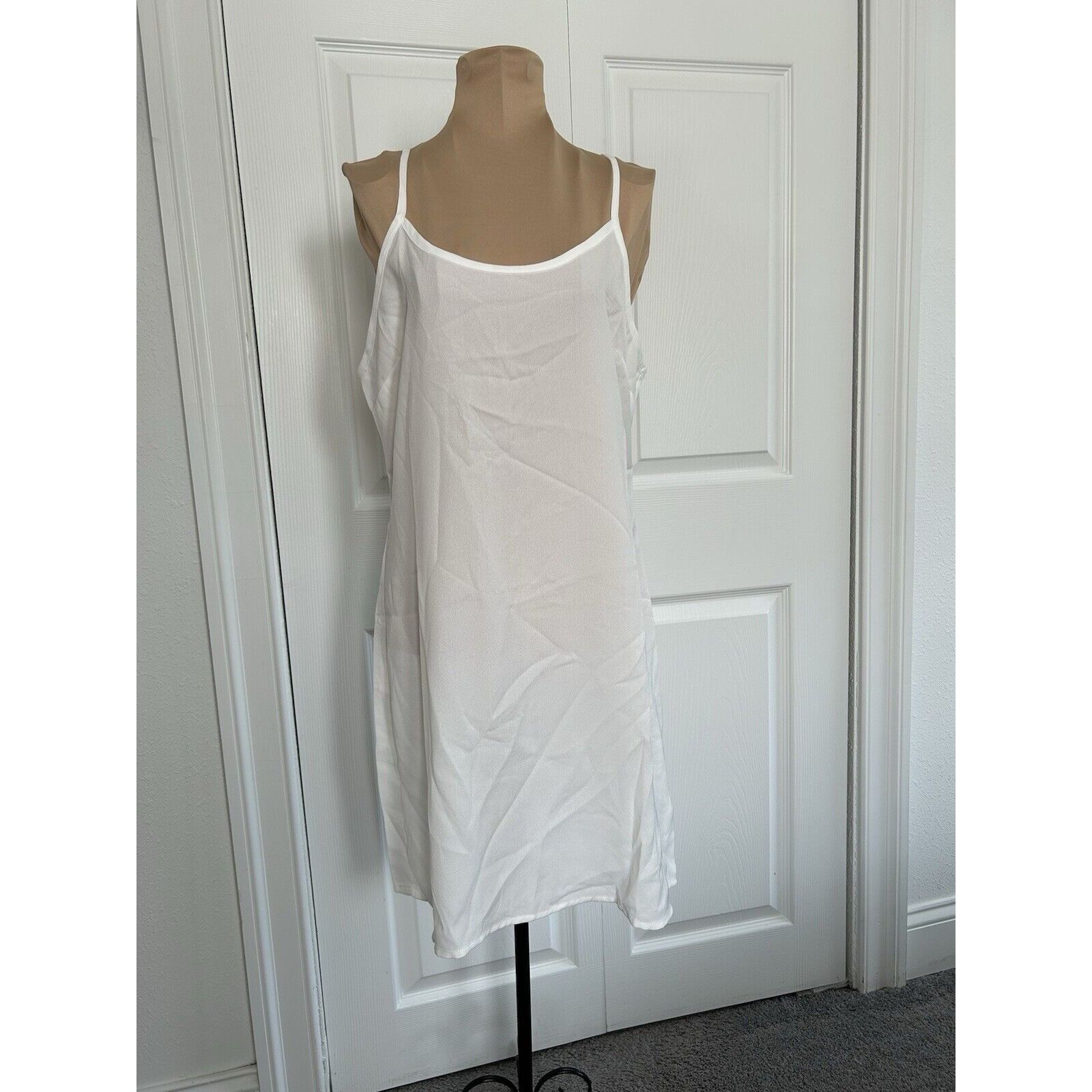 Designer Endless Rose Womens Lace White Midi Dress Long Dolman Sleeve Size L / US 10 / IT 46 - 4 Thumbnail