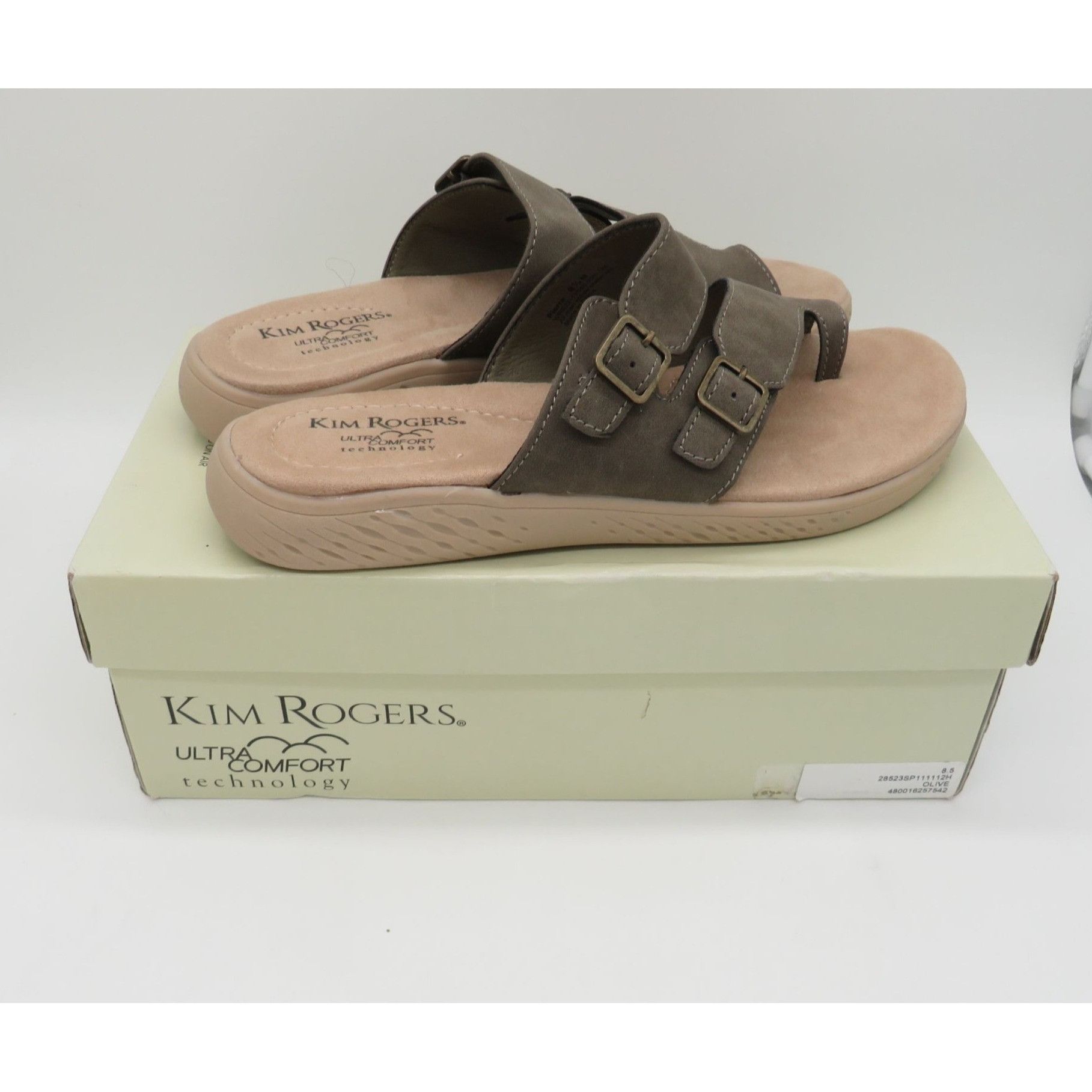 Other Kim Rogers Womens Ultra Comfort Sandals olive Dual Strap Sli Size US 8.5 / IT 38.5 - 1 Thumbnail