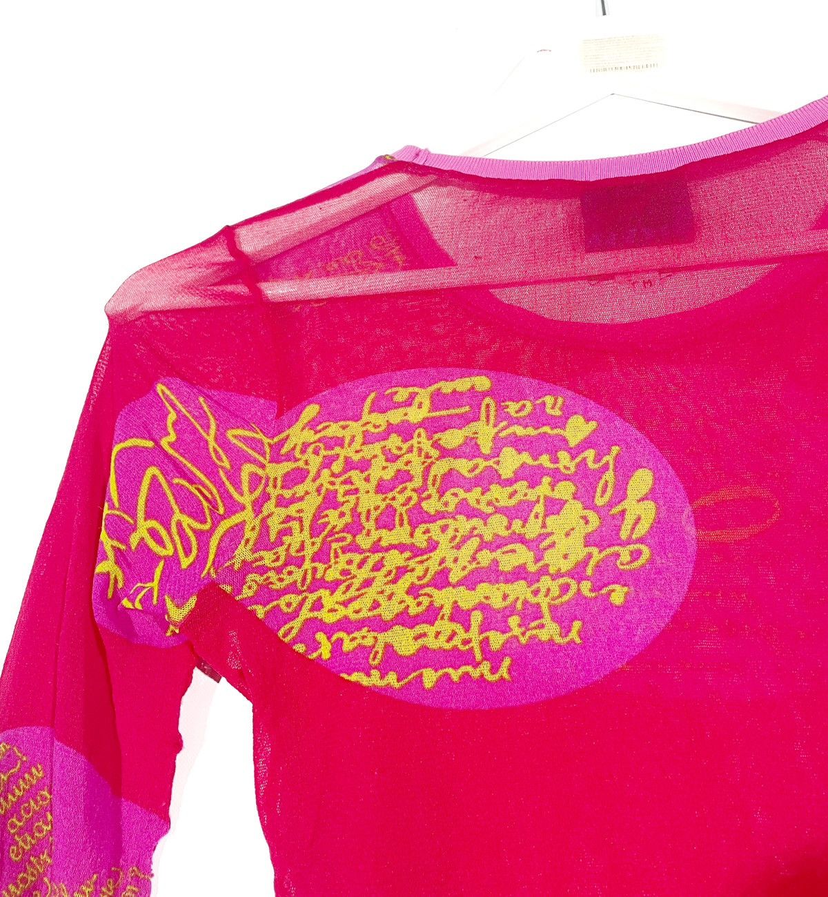 Kenzo × Vintage Kenzo Women Long Sleeve Translucent Vintage Pink Glamour 90s Size M / US 6-8 / IT 42-44 - 9 Thumbnail