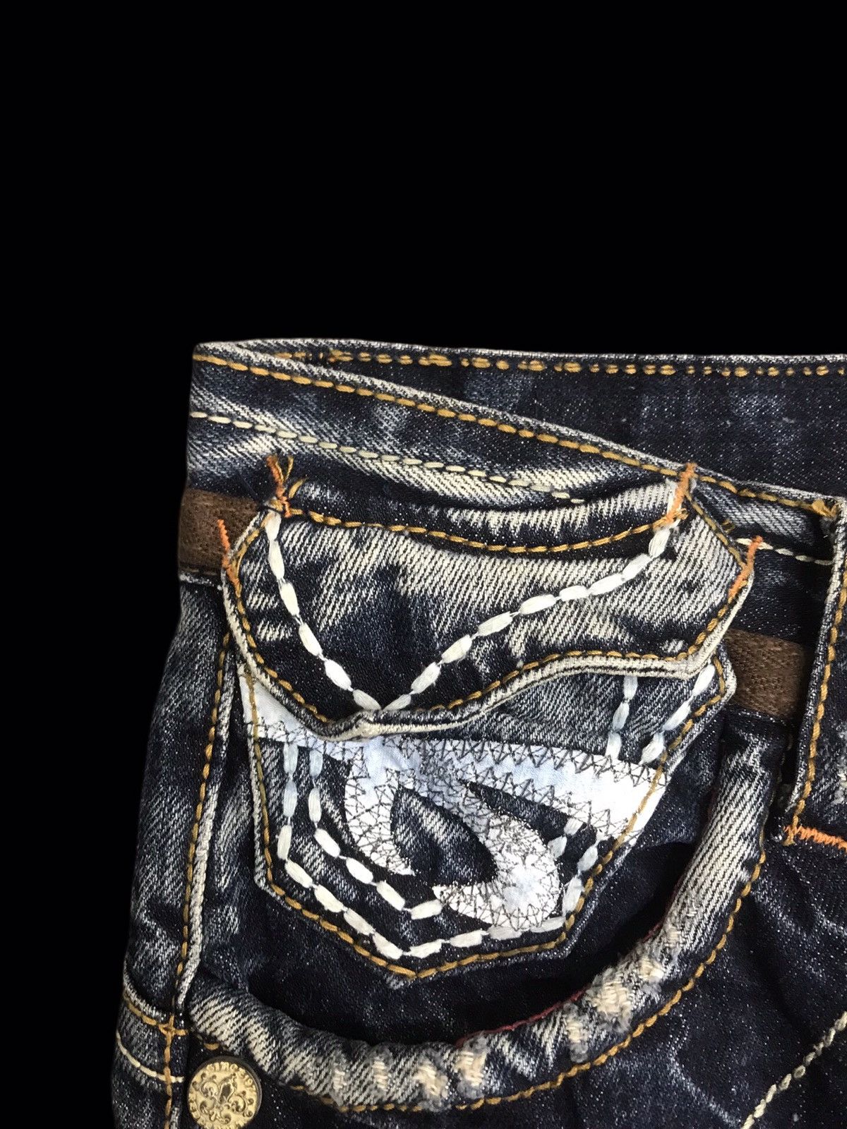 Japanese Brand 💥ARCHIVAL💥VERY RARE THE REDPEPPER SICK DESIGN DENIM F204 Size US 31 - 10 Thumbnail