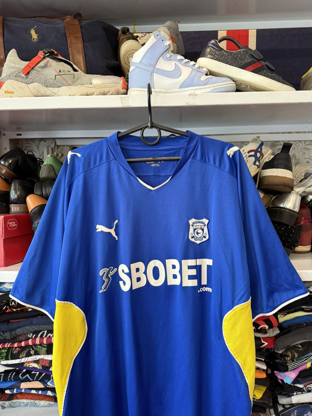 Puma Vintage Puma Cardiff City 2009/10 Home Shirt Soccer Jersey Size US XL / EU 56 / 4 - 24 Thumbnail