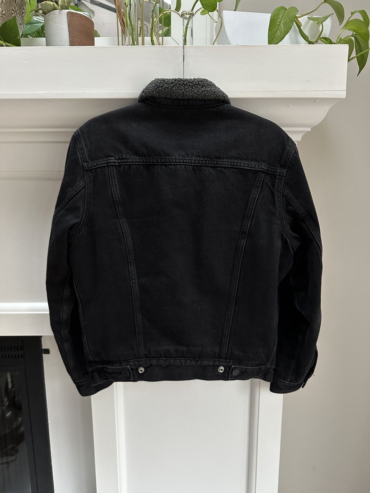 Levi's Black Denim Sherpa Trucker Jacket Size US S / EU 44-46 / 1 - 6 Thumbnail