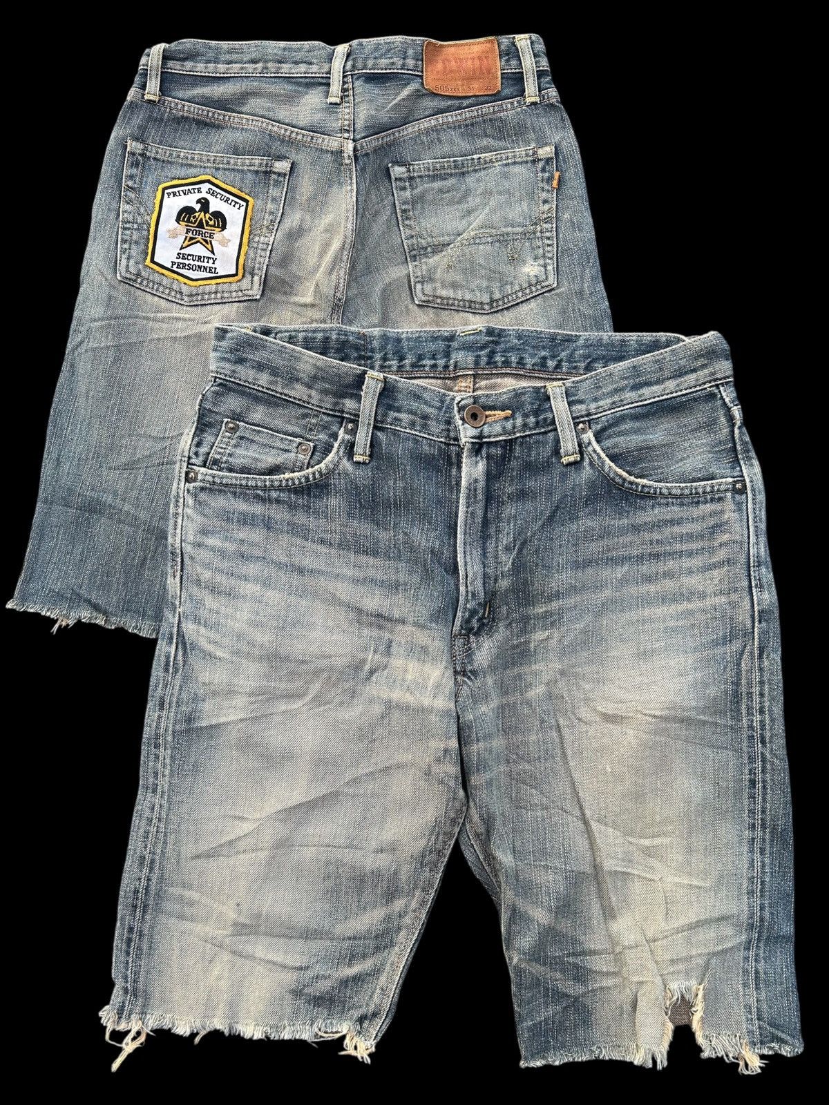 Japanese Brand × Kapital × Vintage Rusty Edwin Selvedge Distressed Short Denim jeans Size US 31 - 4 Thumbnail
