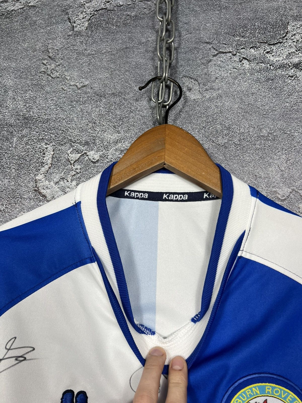 Kappa Vintage 2000 Blackburn Rovers Kappa Signed Jersey Tshirt Kit Size US XXL / EU 58 / 5 - 10 Thumbnail