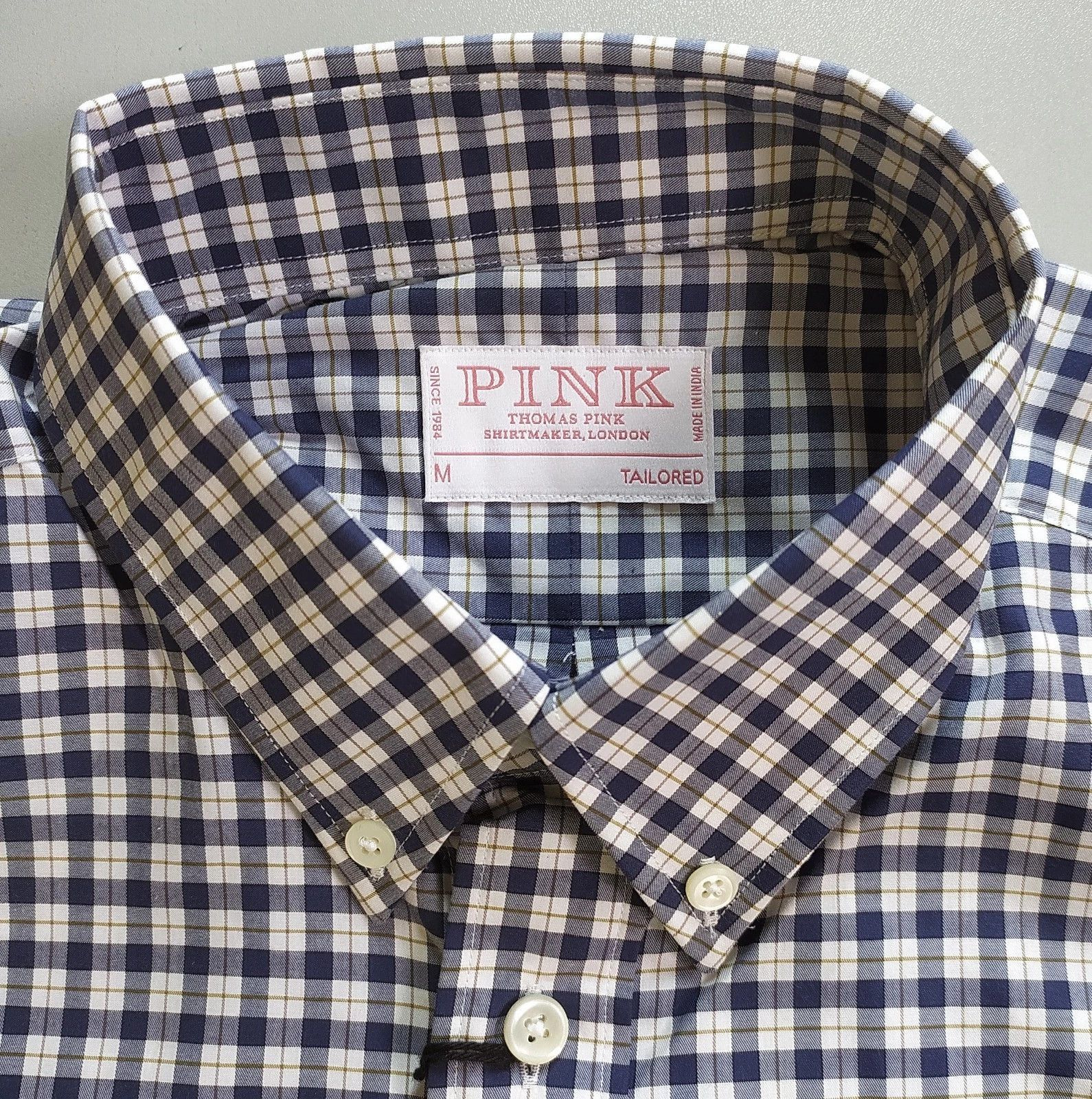Thomas Pink Thomas Pink Tailored Fit Formal Check Shirt T 0044 Size US M / EU 48-50 / 2 - 3 Thumbnail