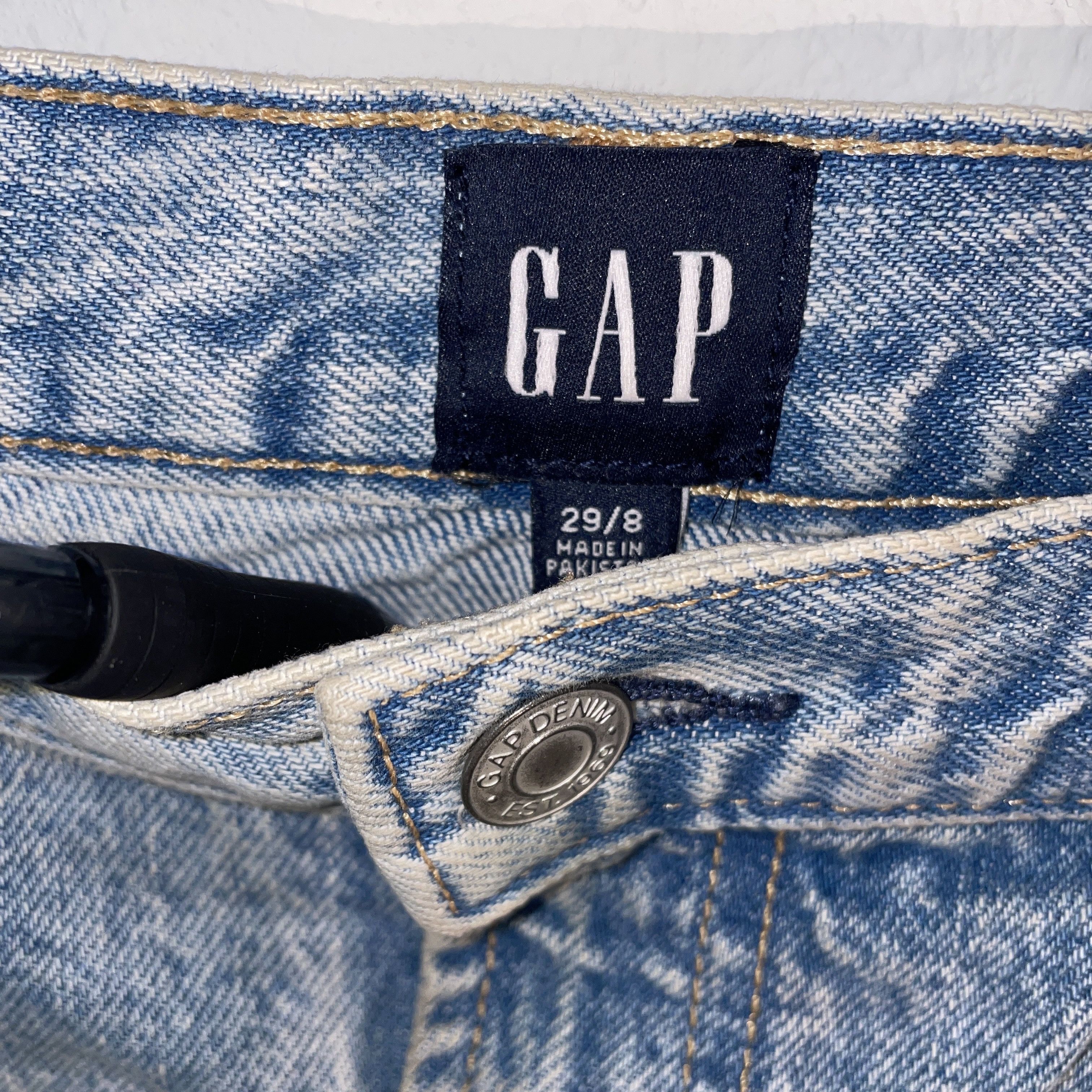 Gap Vintage GAP Womens Jean short Skirt Size 29" - 2 Thumbnail