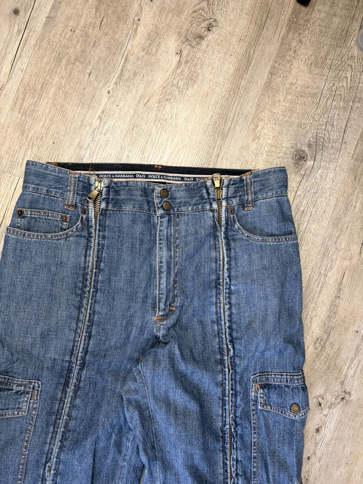 Dolce & Gabbana SS2003 Dolce & Gabbana Full Zip Baggy Cargo Pants denim Size US 36 / EU 52 - 5 Thumbnail