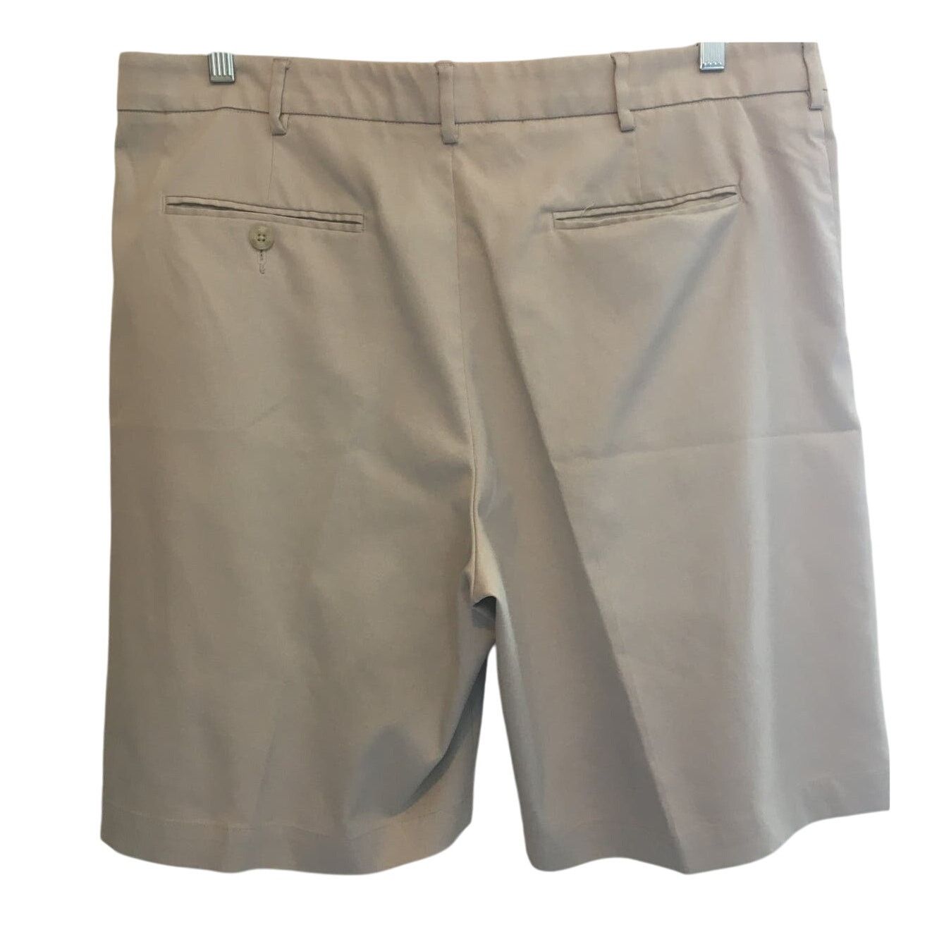 PGA Tour PGA Pro Tour 38 Elastic Waist Pleated Beige Golf Shorts Size US 38 / EU 54 - 2 Thumbnail