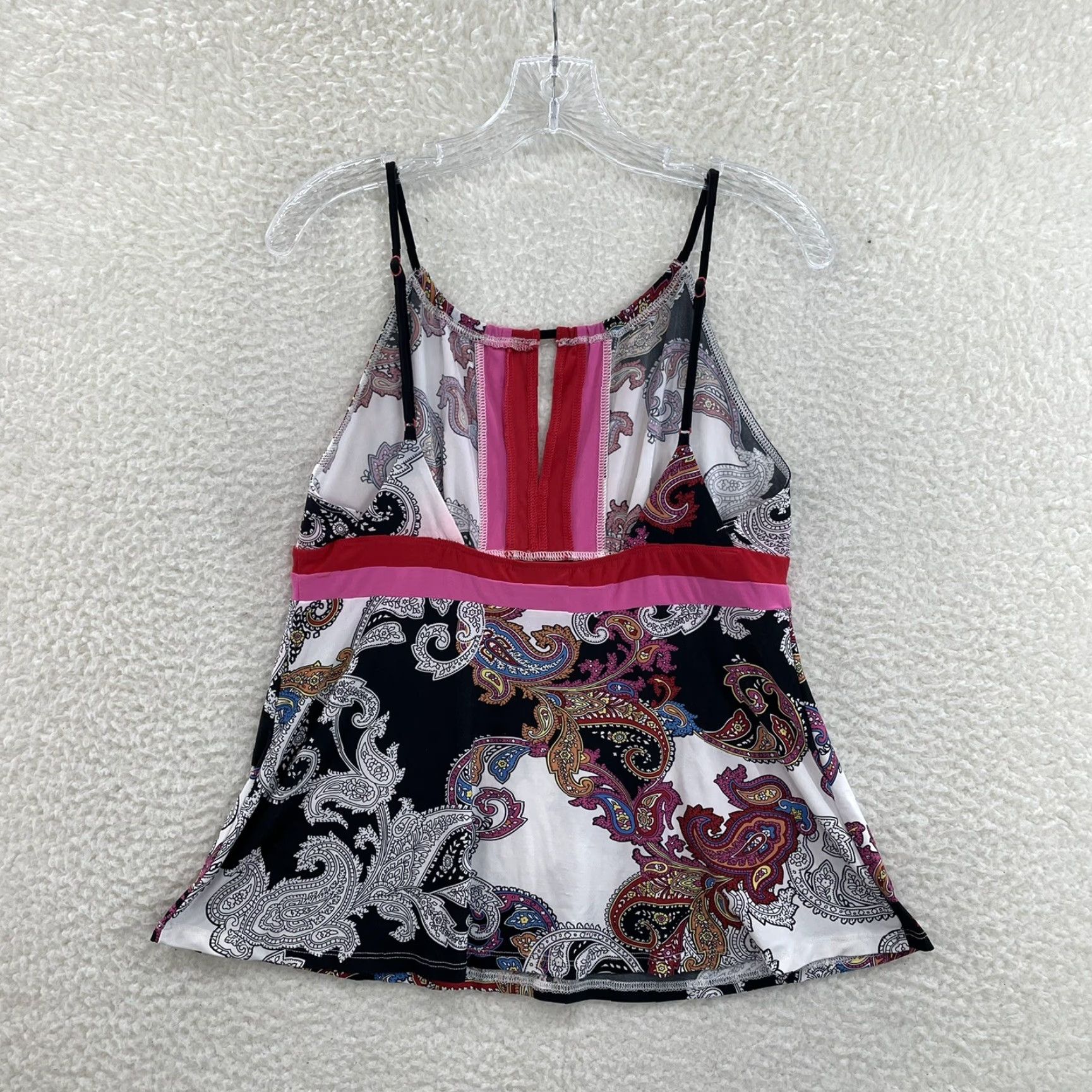Vintage VINTAGE Bisou Bisou Camisole Tank Top M Pink Paisley Lingerie Size M / US 6-8 / IT 42-44 - 2 Thumbnail
