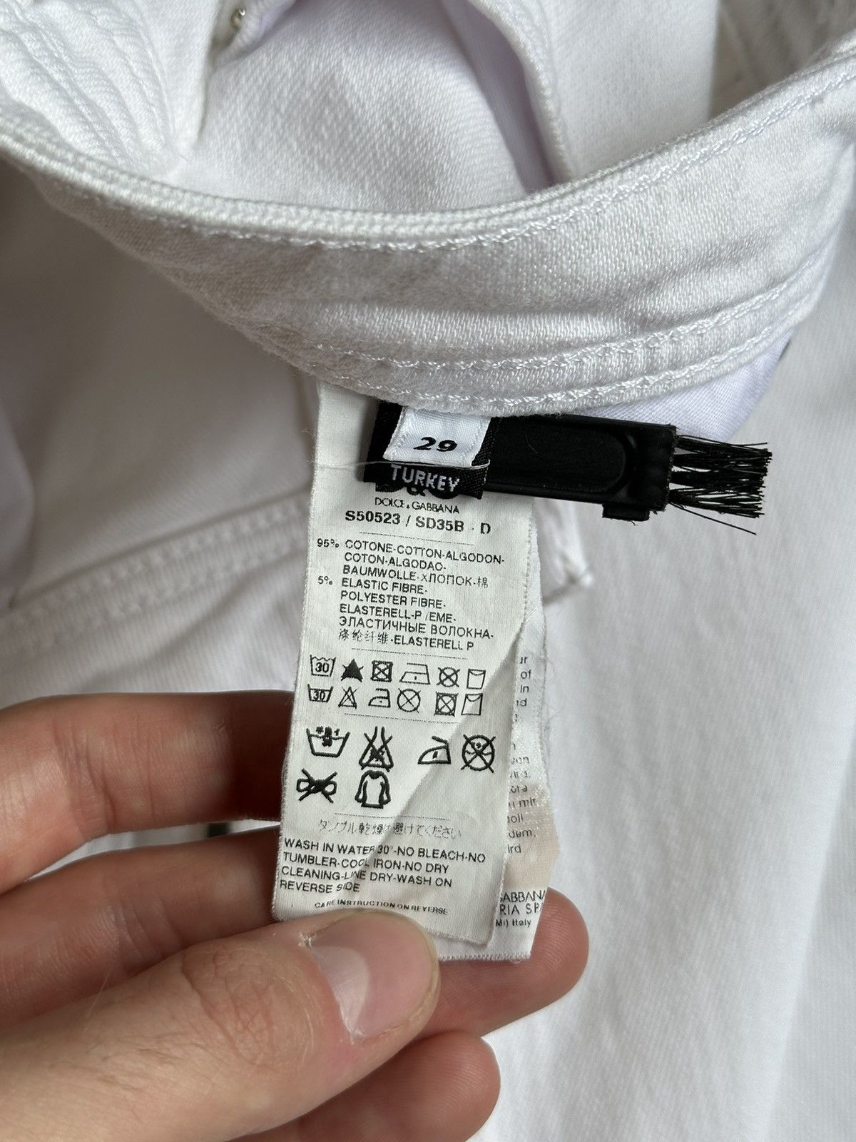 Dolce & Gabbana Vintage Dolce & Gabbana Women White Tight Fit Jeans Size 29 Size 29" - 9 Thumbnail