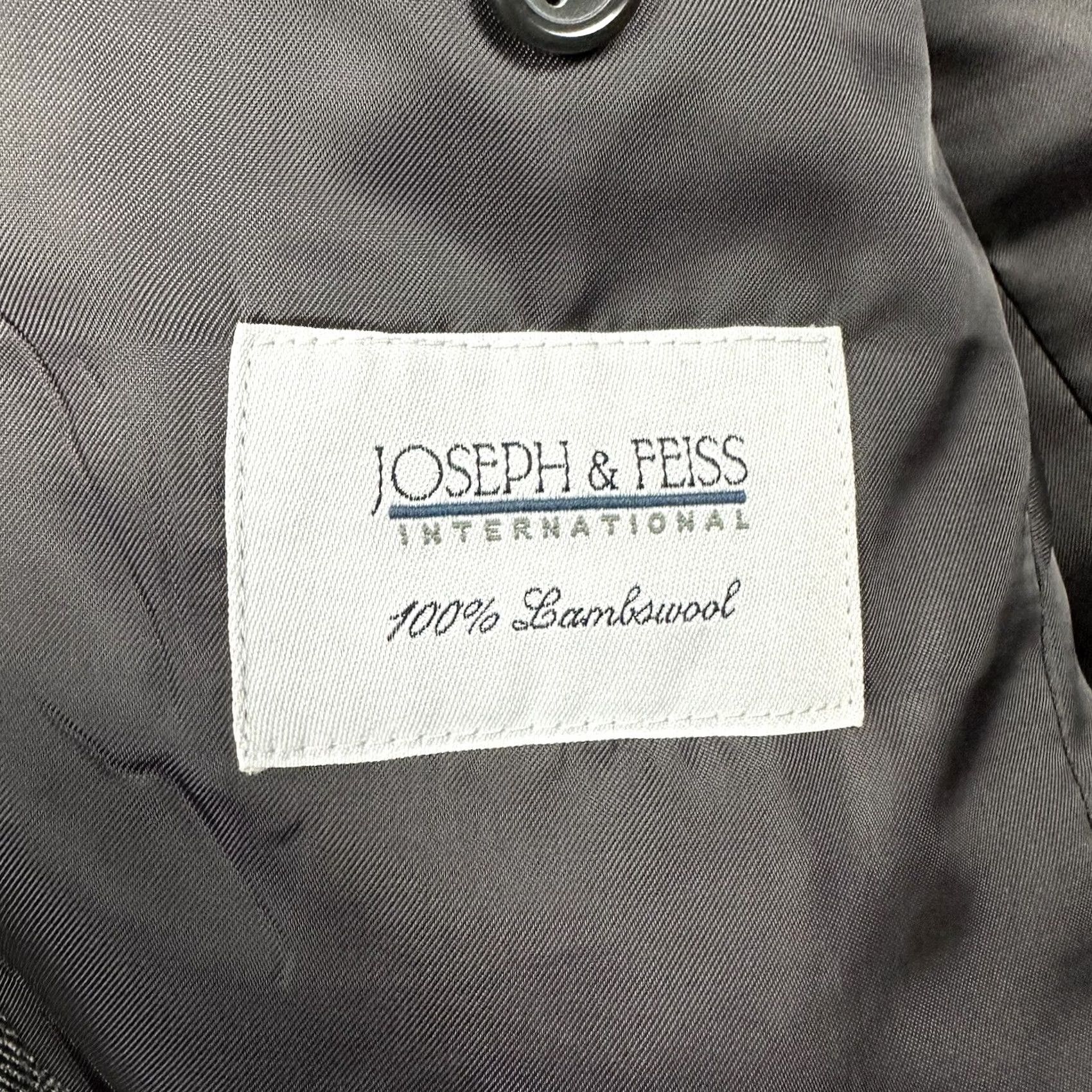 Joseph Joseph & Feiss Sport Coat Blazer Jacket Gray Wool Tweed Herringbone 44R Regular Mens Size 42R - 4 Thumbnail