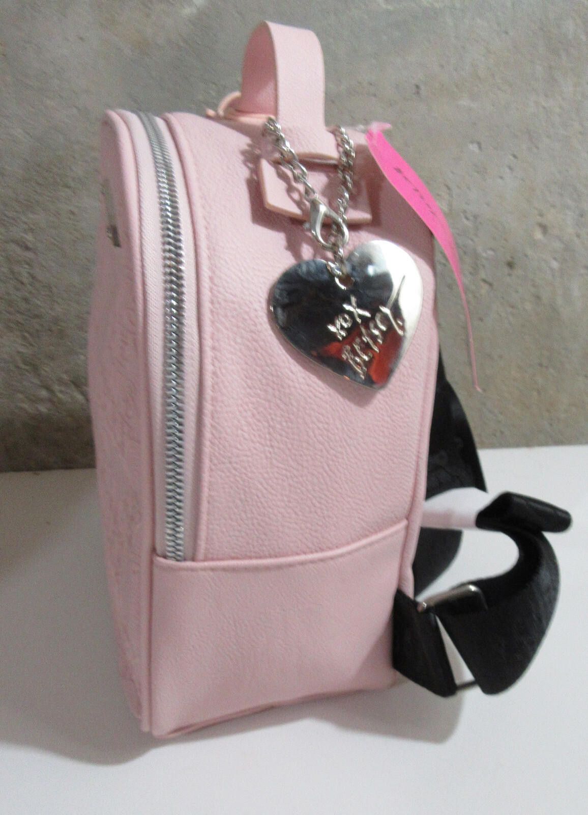 Designer Betsey Johnson Small Backpack w Hearts Blush Pink NWT Size ONE SIZE - 6 Thumbnail