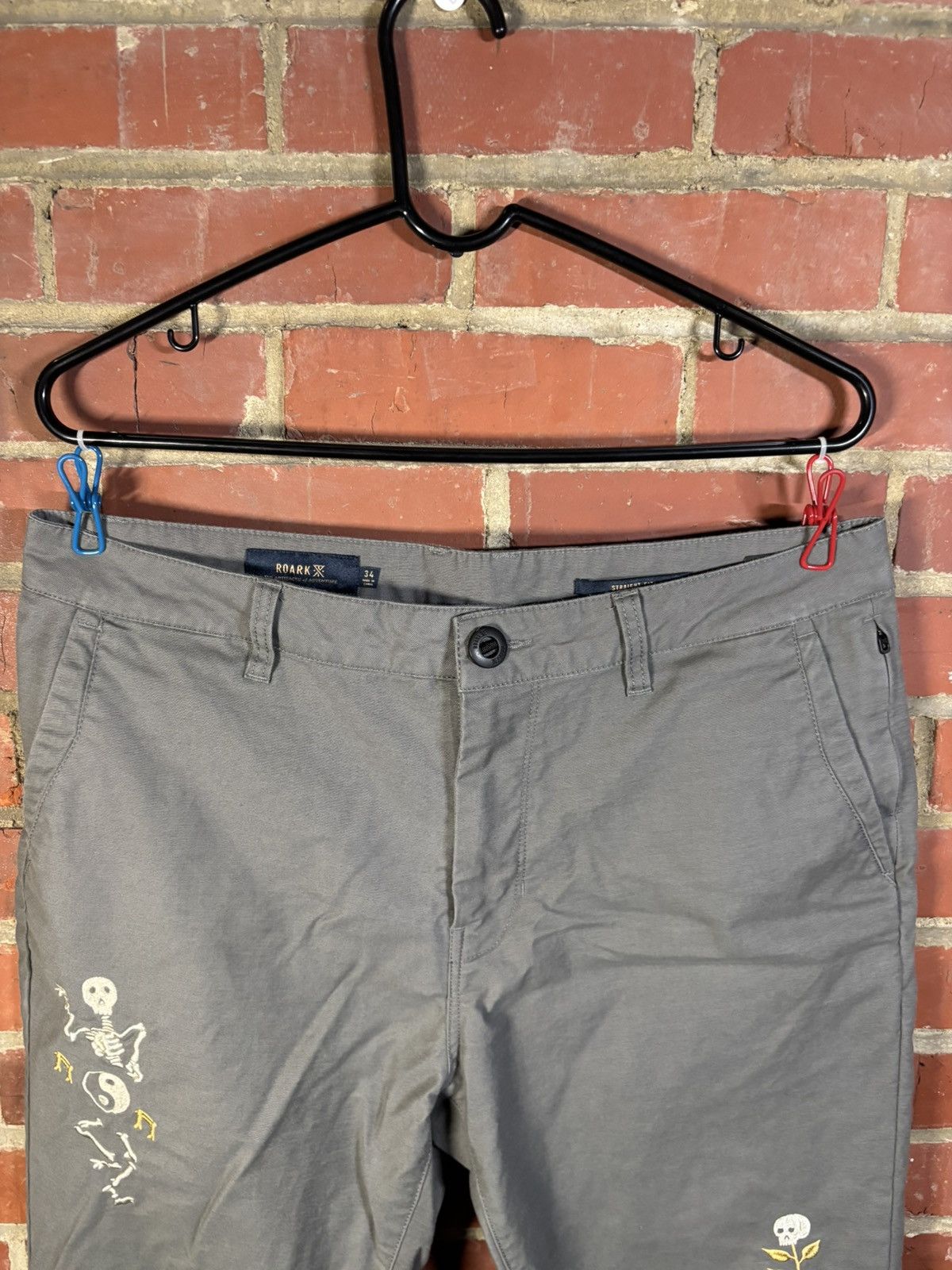Roark Roark Porter 3.0 Embroidered Chino Skeleton Men 34 R 35x31.5 Size US 34 / EU 50 - 4 Thumbnail