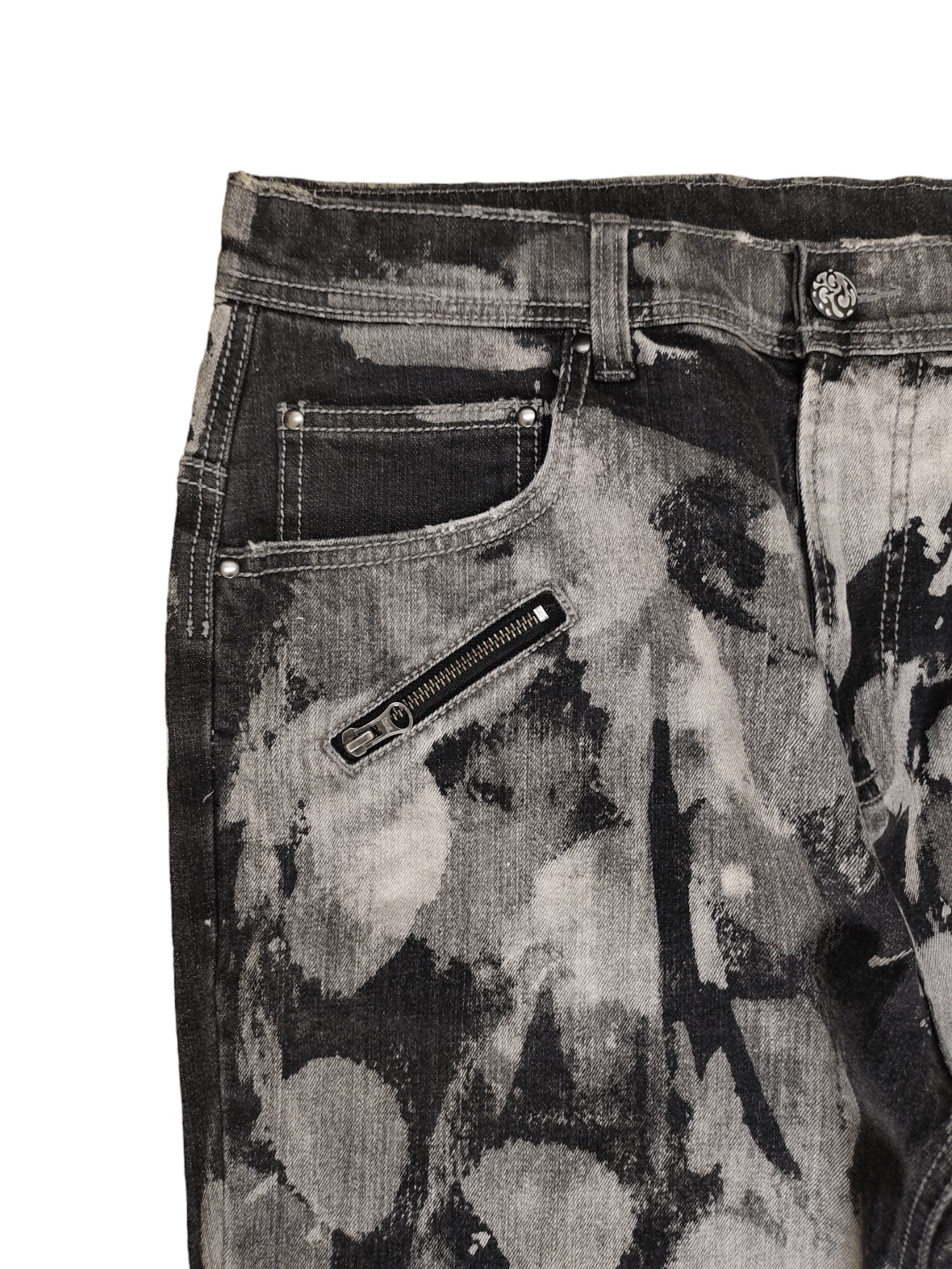 Hysteric Glamour × Undercover Vintage Y2k Allix Design Acid Wash Baggy Jeans Jnco Style Size US 32 / EU 48 - 4 Thumbnail