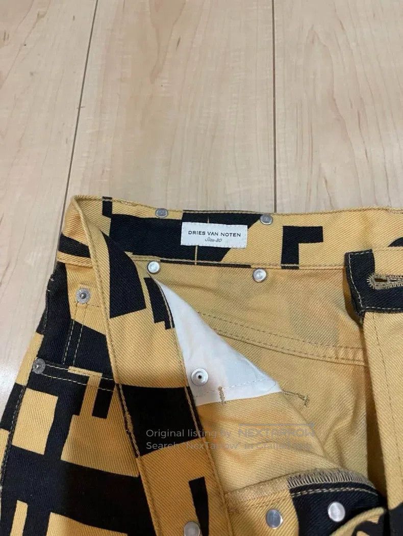 Dries Van Noten Dries Van Noten Yellow printed jeans Size US 30 / EU 46 - 3 Thumbnail