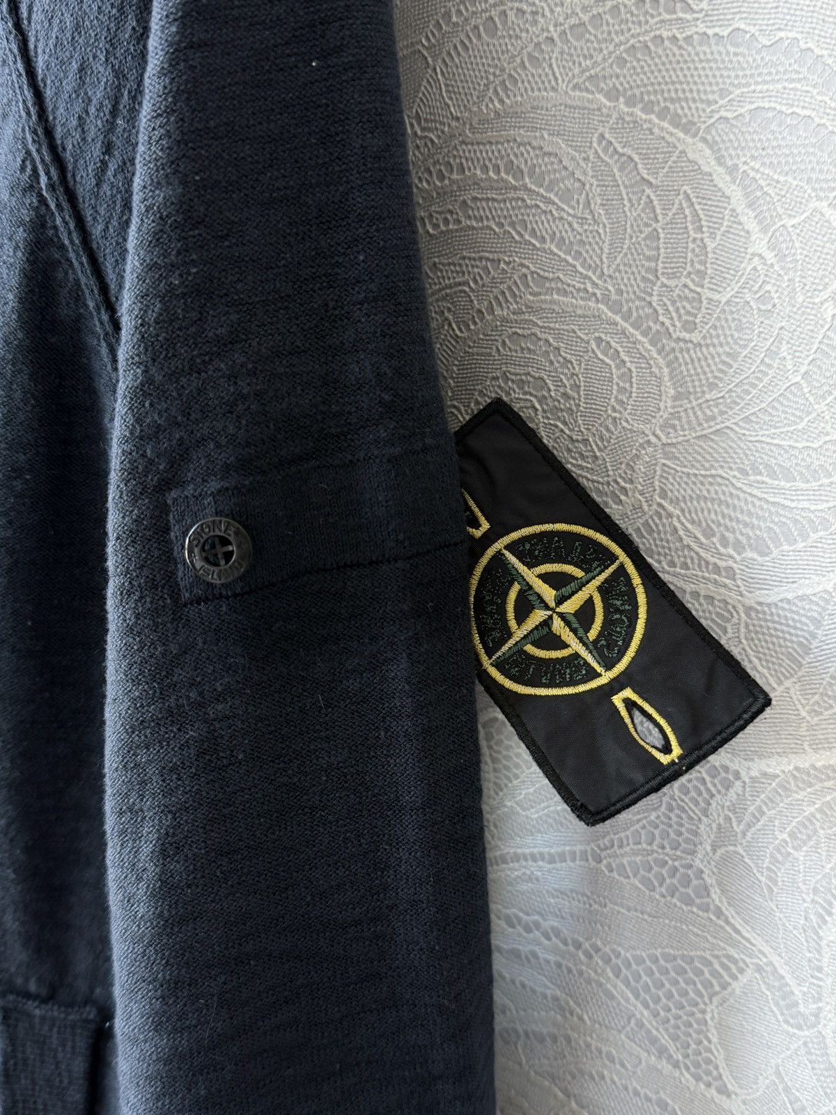 Stone Island Stone Island Knitted Zip Up Hoodie Navy Blue Knitwear Rare Size US L / EU 52-54 / 3 - 6 Thumbnail