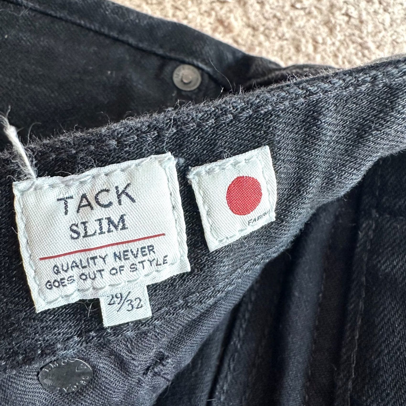 Levi's Levi's Made & Crafted Jeans Mens Black Slim Mid Rise 29x32 Denim Dark Wash Size US 29 - 5 Thumbnail