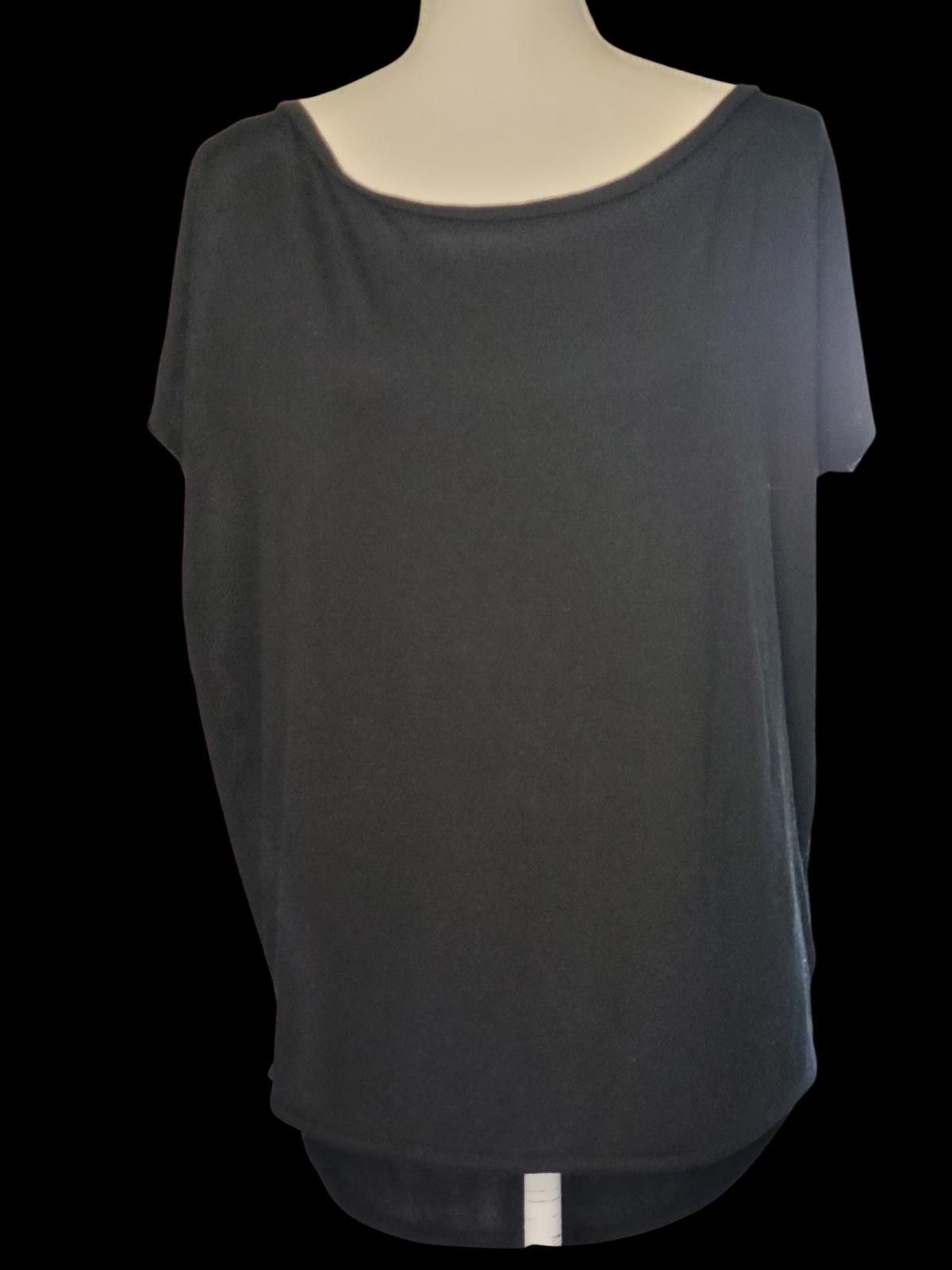 Express Express Basic Black Short Sleeve T-Shirt for Women Size S / US 4 / IT 40 - 3 Thumbnail