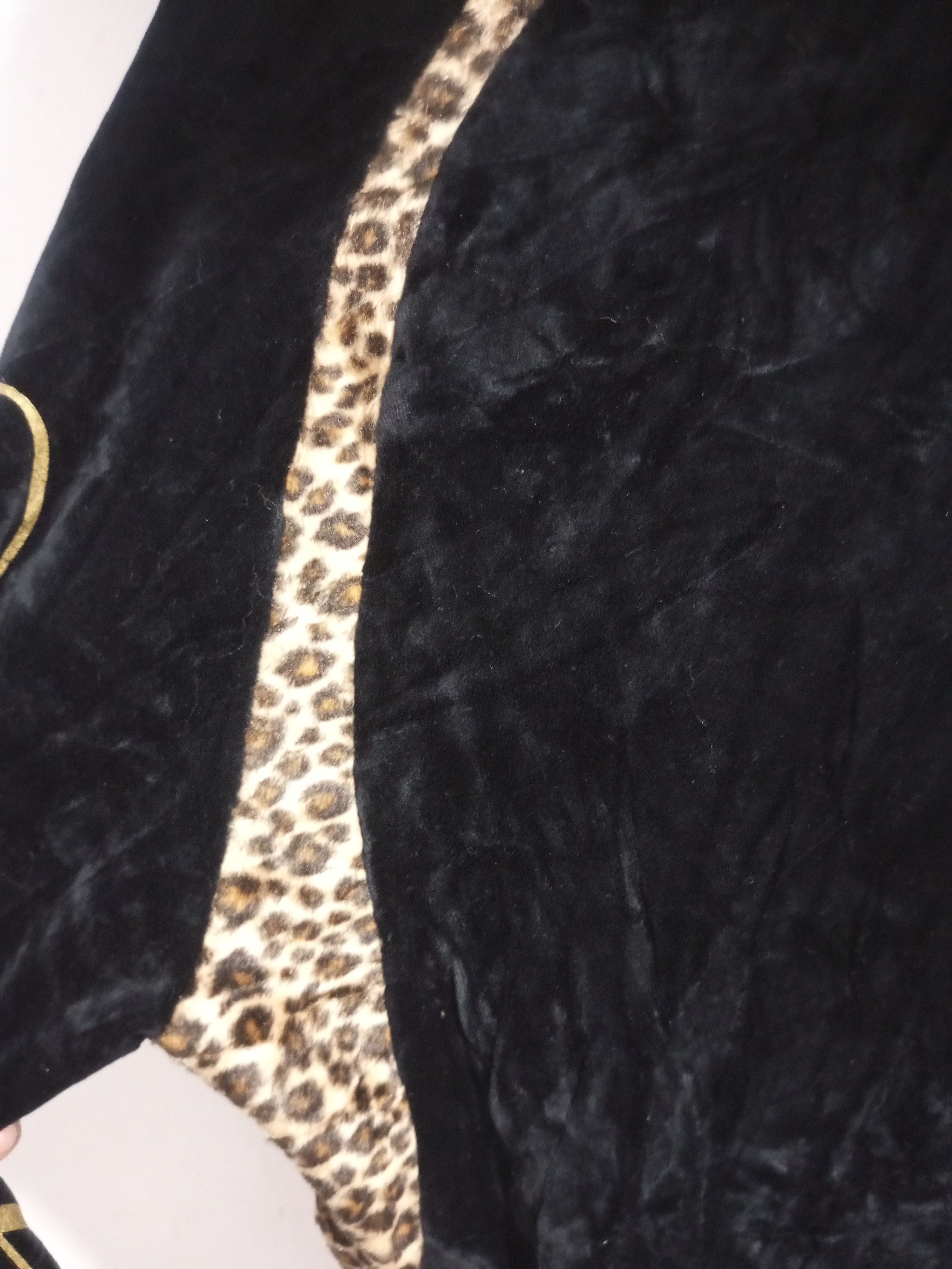 Japanese Brand 24 karats leopard velvet double zipper fur hoodie Size US L / EU 52-54 / 3 - 7 Thumbnail