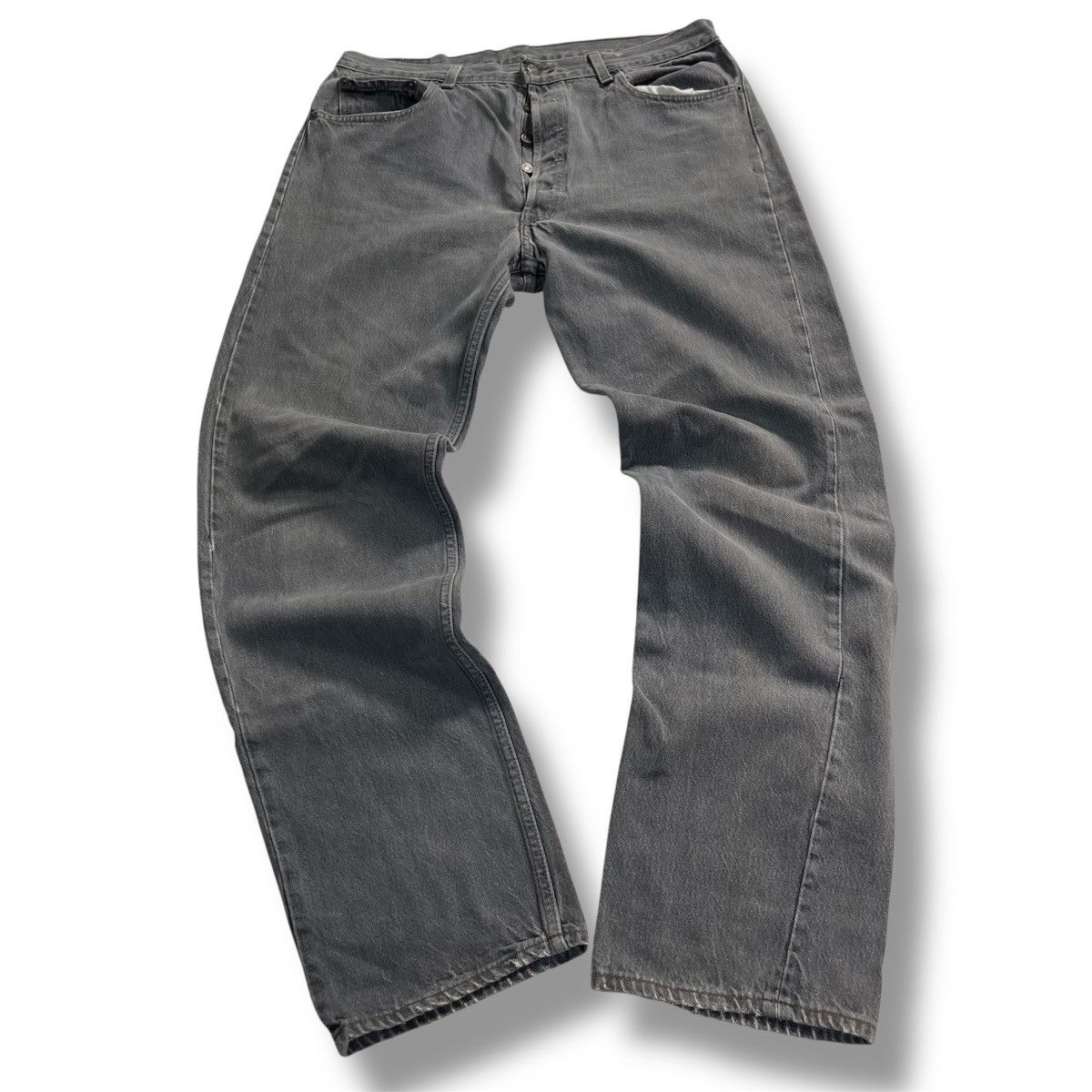 Levi's Vintage Clothing Vintage 80s Levis 501 Charcoal Fades Patina Jeans Size US 35 - 14 Thumbnail
