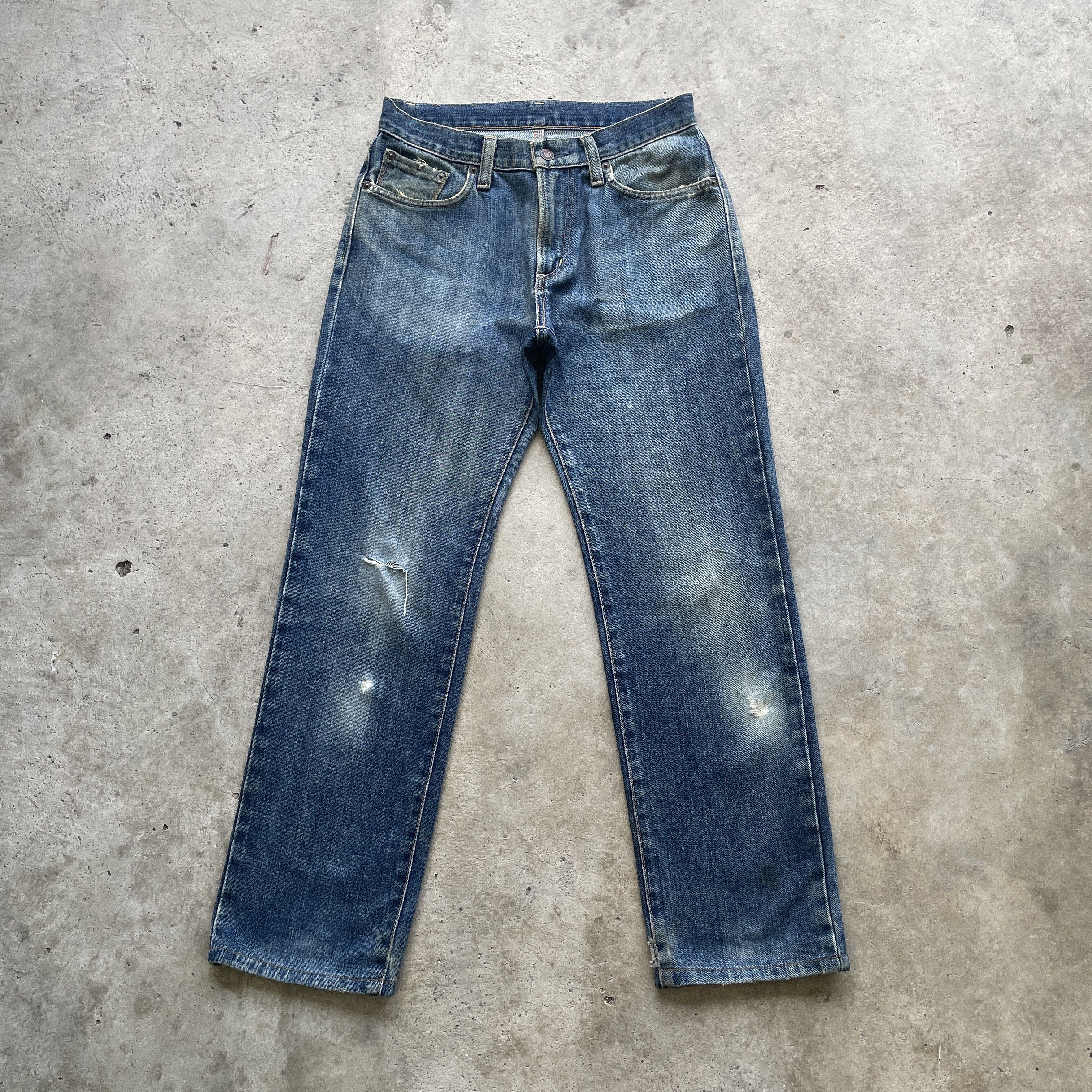 Edwin VINTAGE EDWIN DISTRESSED FADED DENIM PANTS JEANS W29x28.5 Size US 29 - 3 Thumbnail