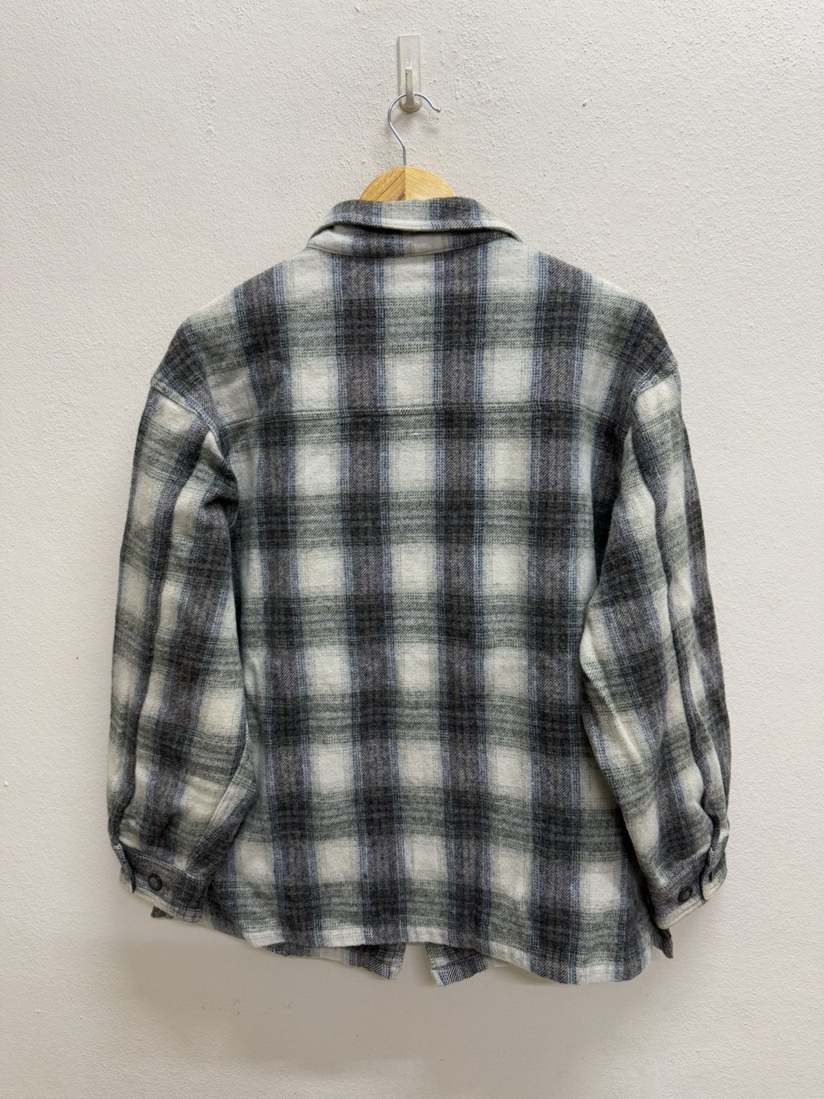Japanese Brand × Uniqlo × Vintage Vintage 90s Uniqlo Plaid Tweed Chekered Flanel Wool Jacket Size US L / EU 52-54 / 3 - 23 Thumbnail