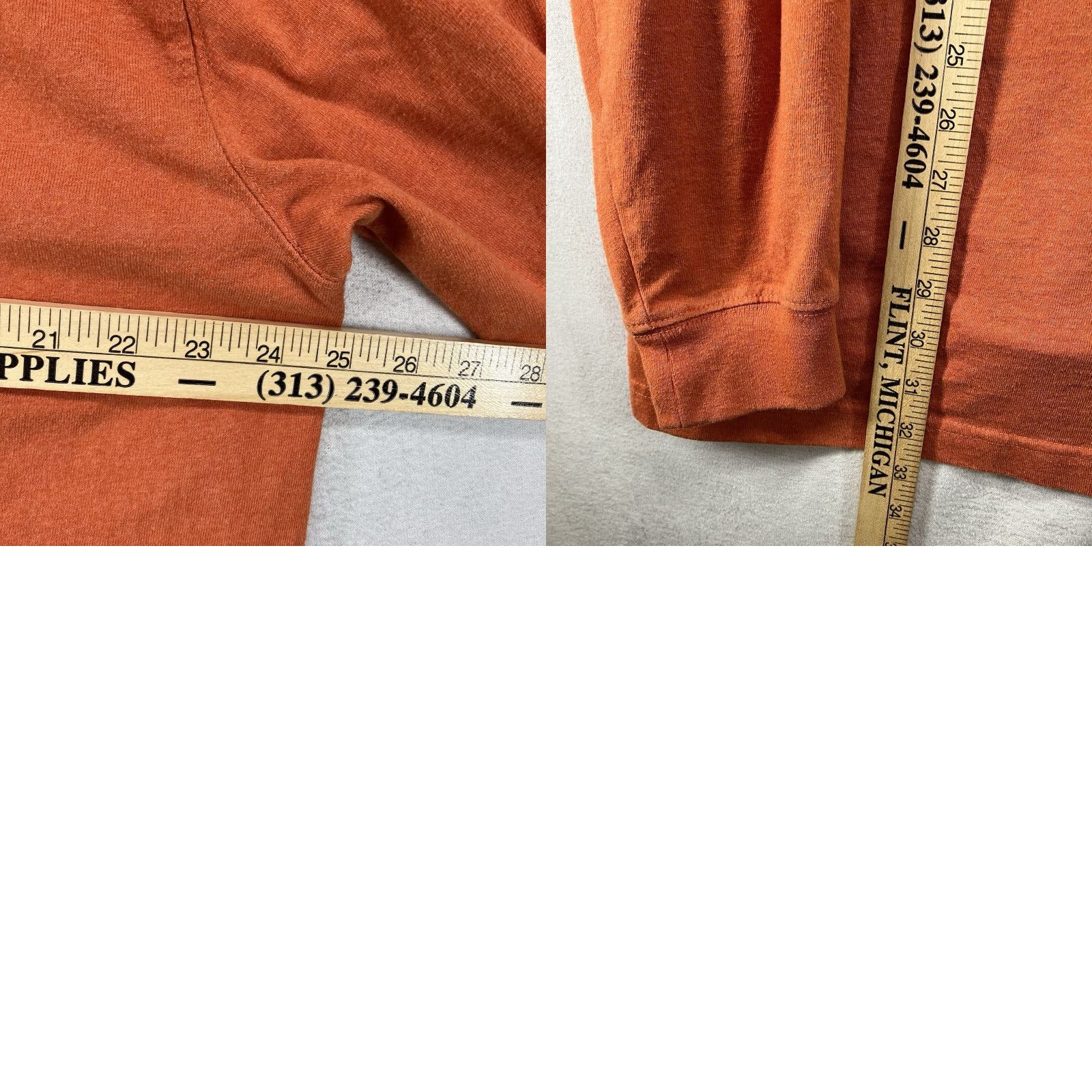 Carhartt Carhartt T-Shirt Mens XL Long Sleeve Crew Neck Orange - Cotton Polyester Heavyweight Relaxed Fit Solid Logo All Seasons Outdoor 2020s Size US XL / EU 56 / 4 - 9 Thumbnail