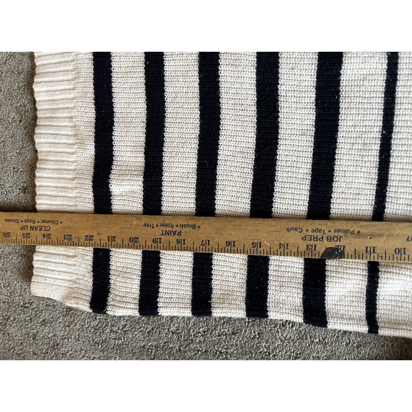 Talbots Talbots Women Sweater, XS, White Blue Stripe Knit Boat Neck Long Sleeve Pullover Size XS / US 0-2 / IT 36-38 - 5 Thumbnail