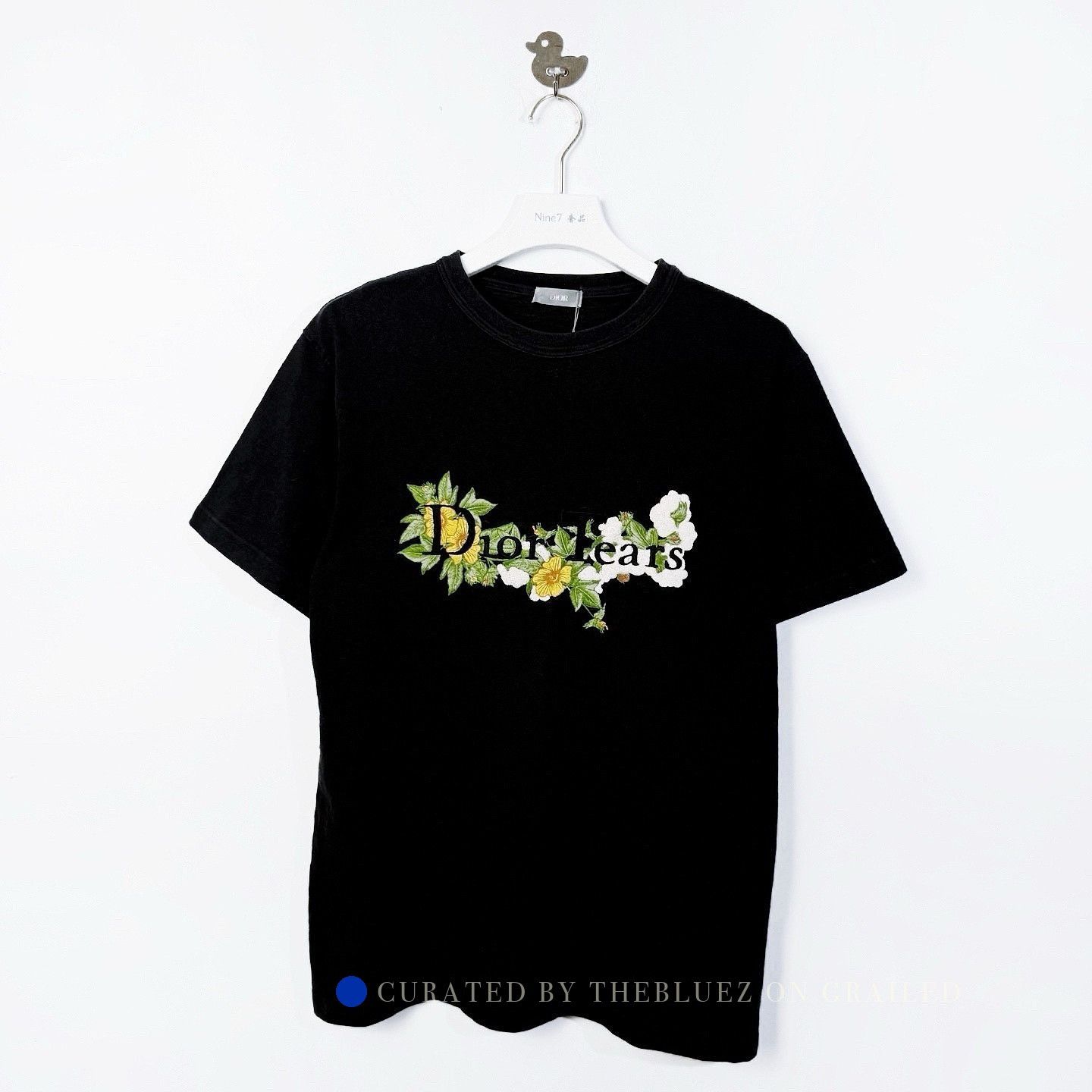 Dior Floral Embroidery Tee in Black Size US S / EU 44-46 / 1 - 1 Thumbnail