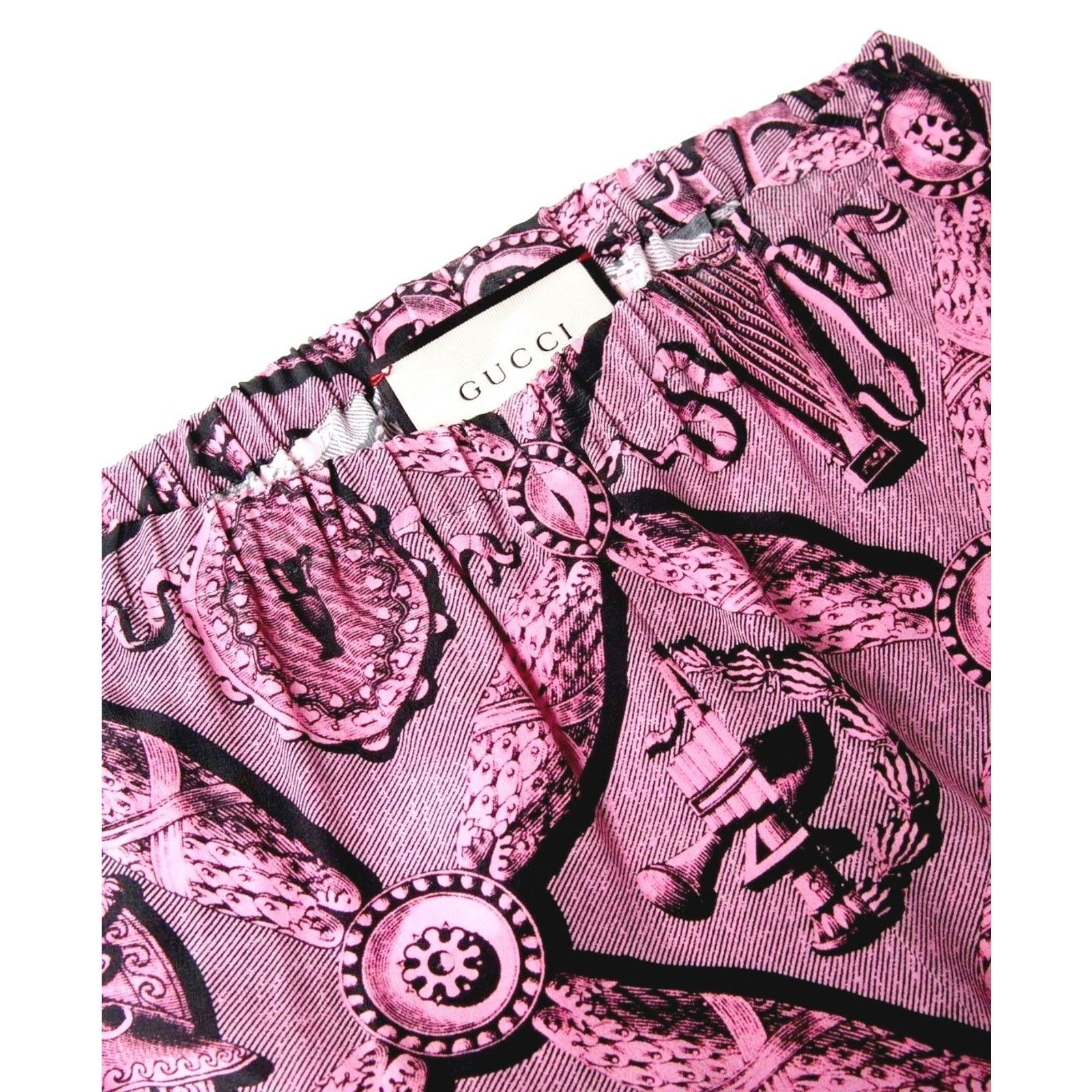 Gucci $1550 GUCCI Silk Trousers IT40 US4Pink Elastic Waist Pleated Size 27" / US 4 / IT 40 - 3 Thumbnail