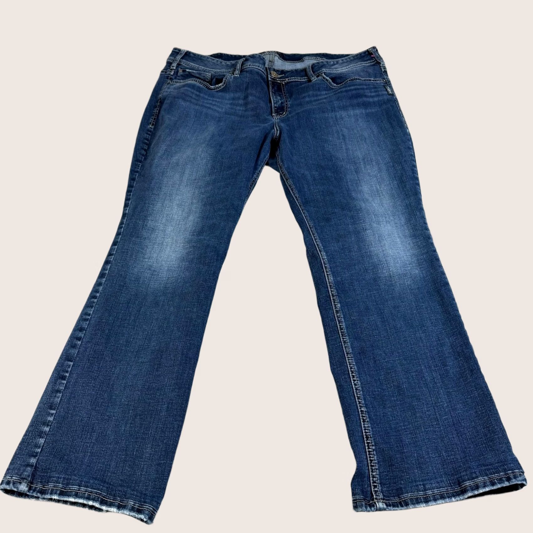 Silver Jeans Co. Silver Jeans Co. Elyse Slim Boot Jeans Womens 20 Blue Stretch Bootcut Denim Size 42" / US 20 - 1 Thumbnail