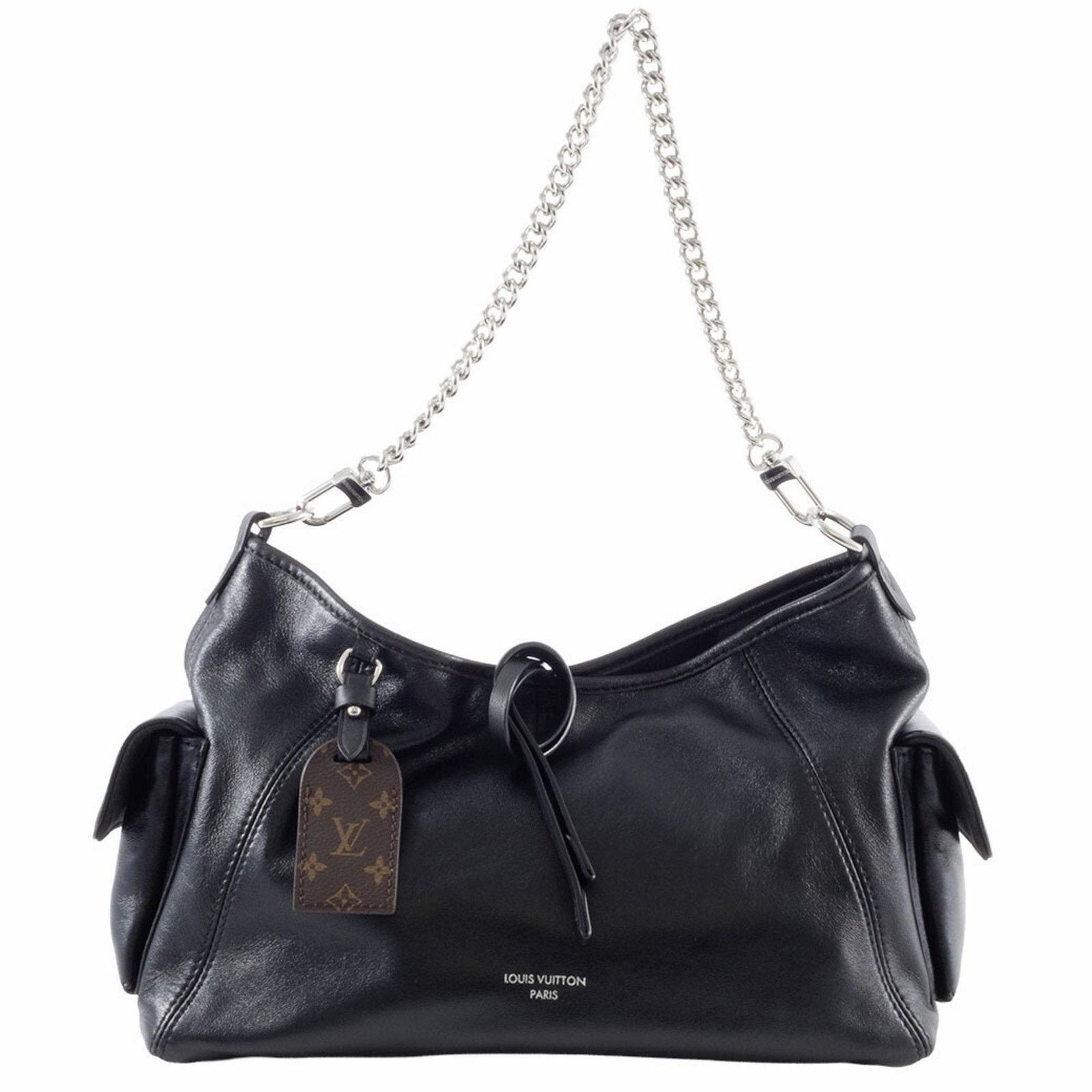 Louis Vuitton Black Leather Carry All