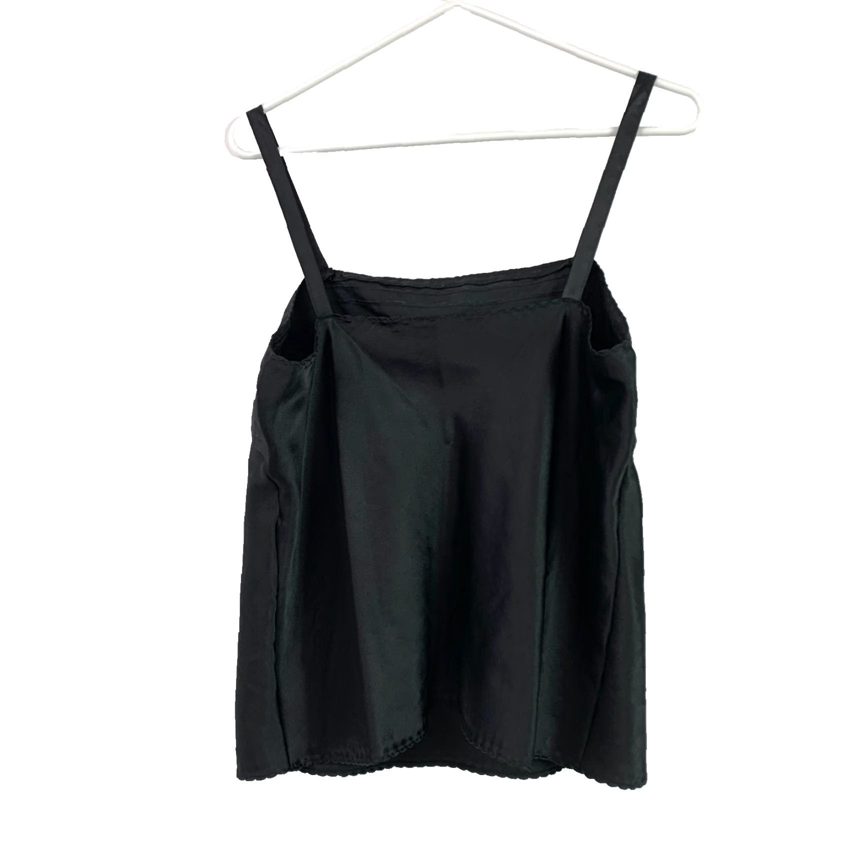 Vintage VINTAGE Black Silky Pleated Camisole 40" Chest 1980s Unbranded Shirt Womens? Size ONE SIZE - 6 Thumbnail
