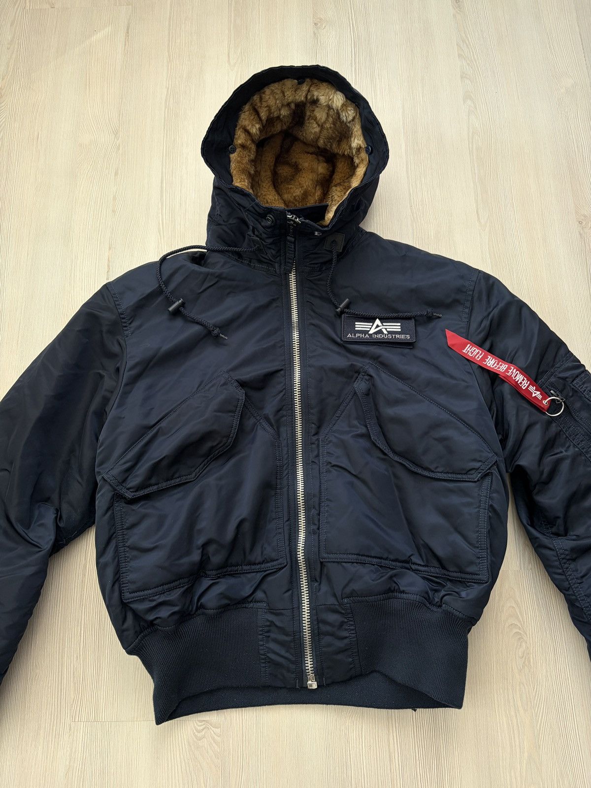 Alpha Industries Alpha Industries 45/P Hooded Fur Bomber Jacket Size US M / EU 48-50 / 2 - 10 Thumbnail